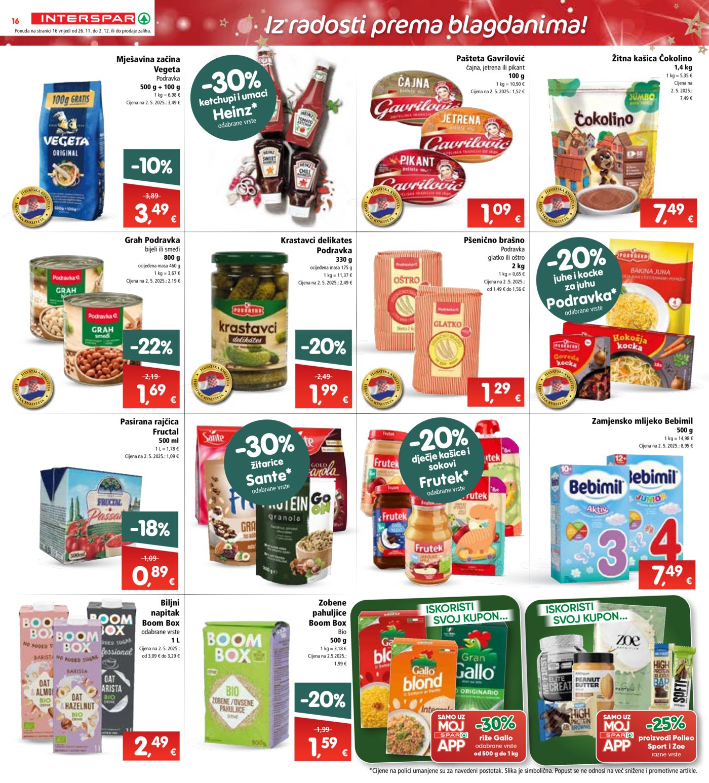 INTERSPAR katalog Akcija 26.11. - 02.12.2025.