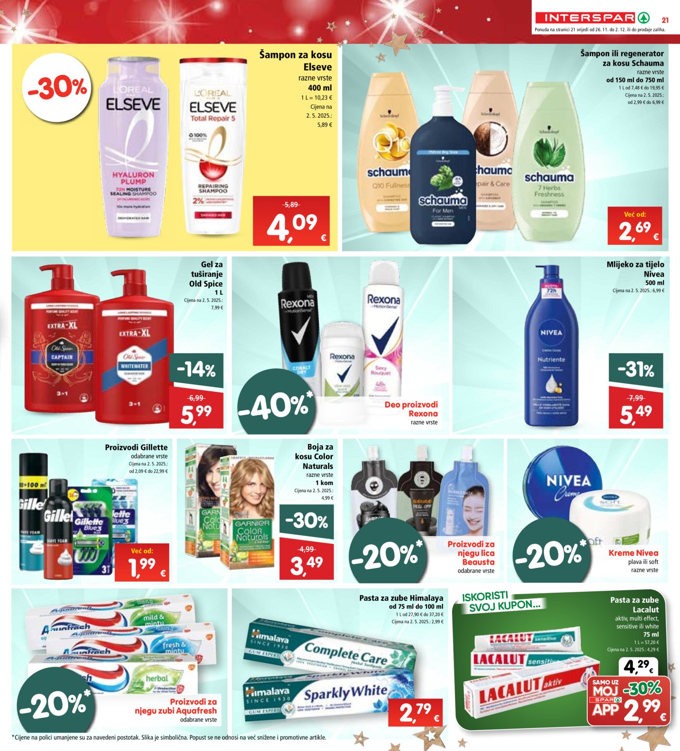 INTERSPAR katalog Akcija 26.11. - 02.12.2025.