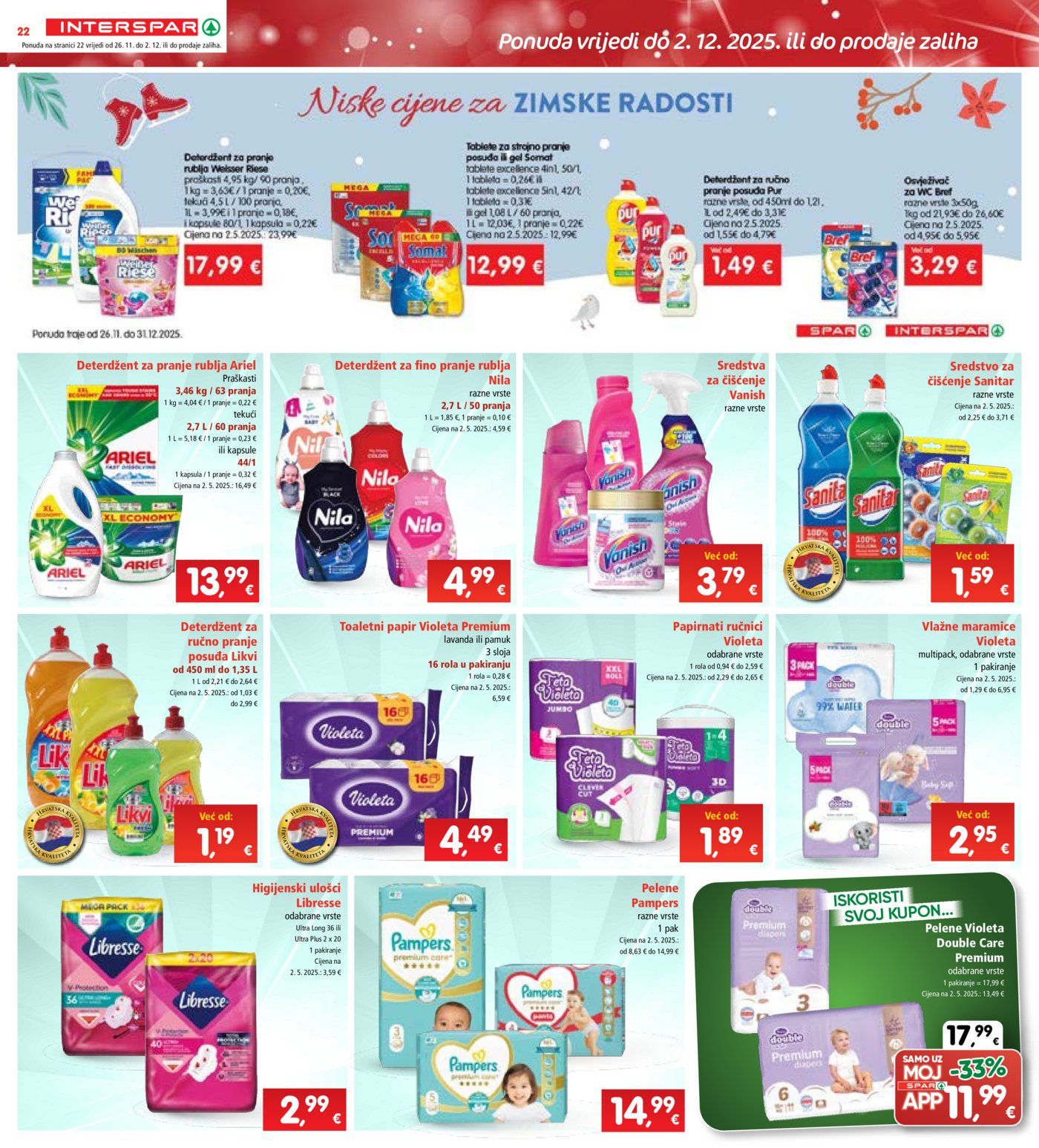 INTERSPAR katalog Akcija 26.11. - 02.12.2025.