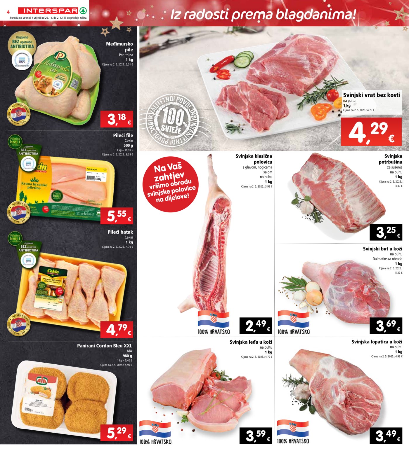 INTERSPAR katalog Akcija 26.11. - 02.12.2025.