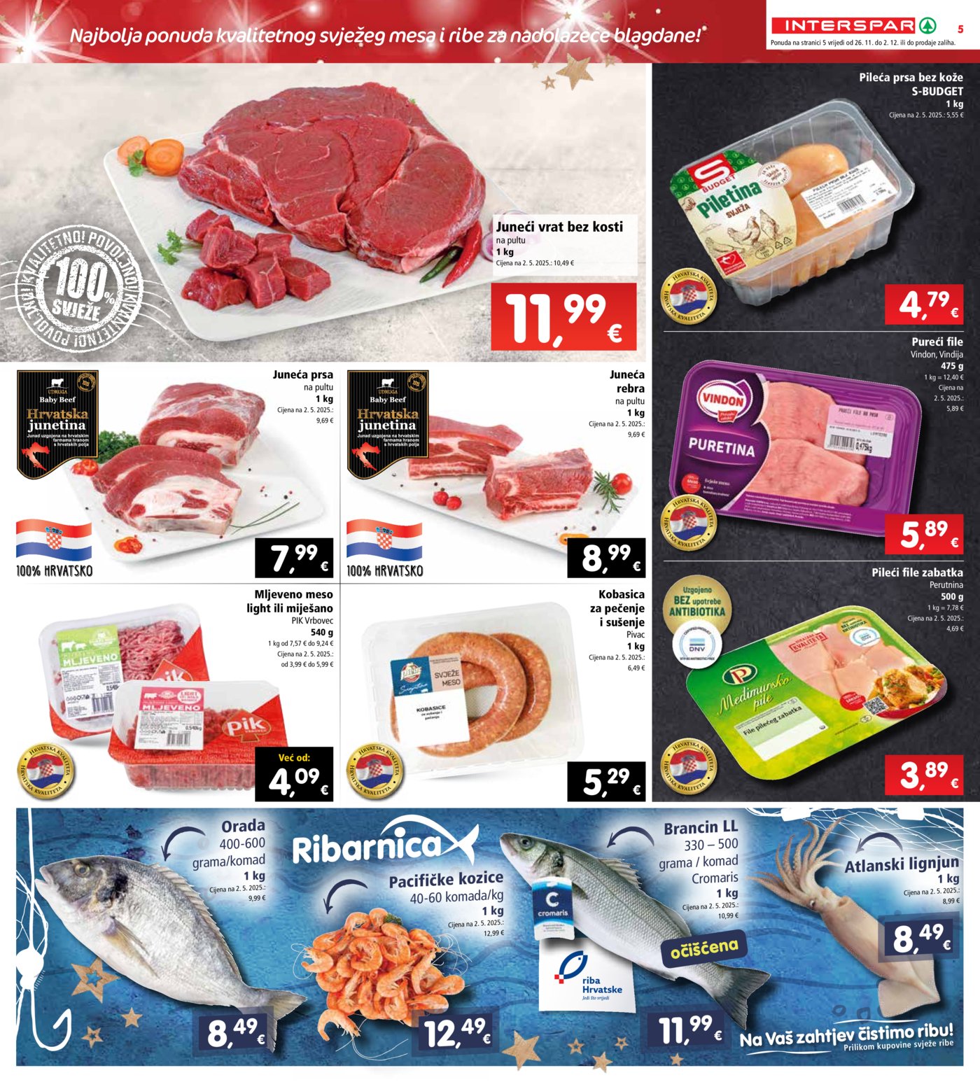 INTERSPAR katalog Akcija 26.11. - 02.12.2025.