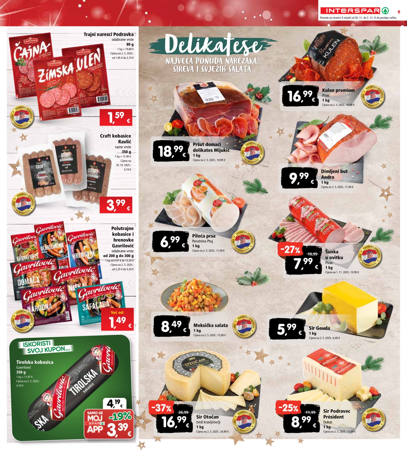 INTERSPAR katalog Akcija 26.11. - 02.12.2025.