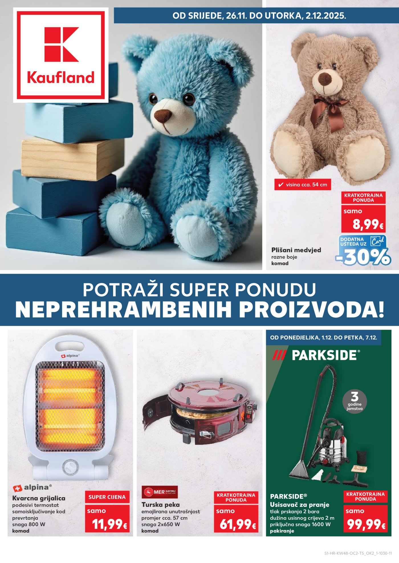 Kaufland katalog Neprehrambenih proizvoda 26.11. - 02.12.2025. Odabrane poslovnice