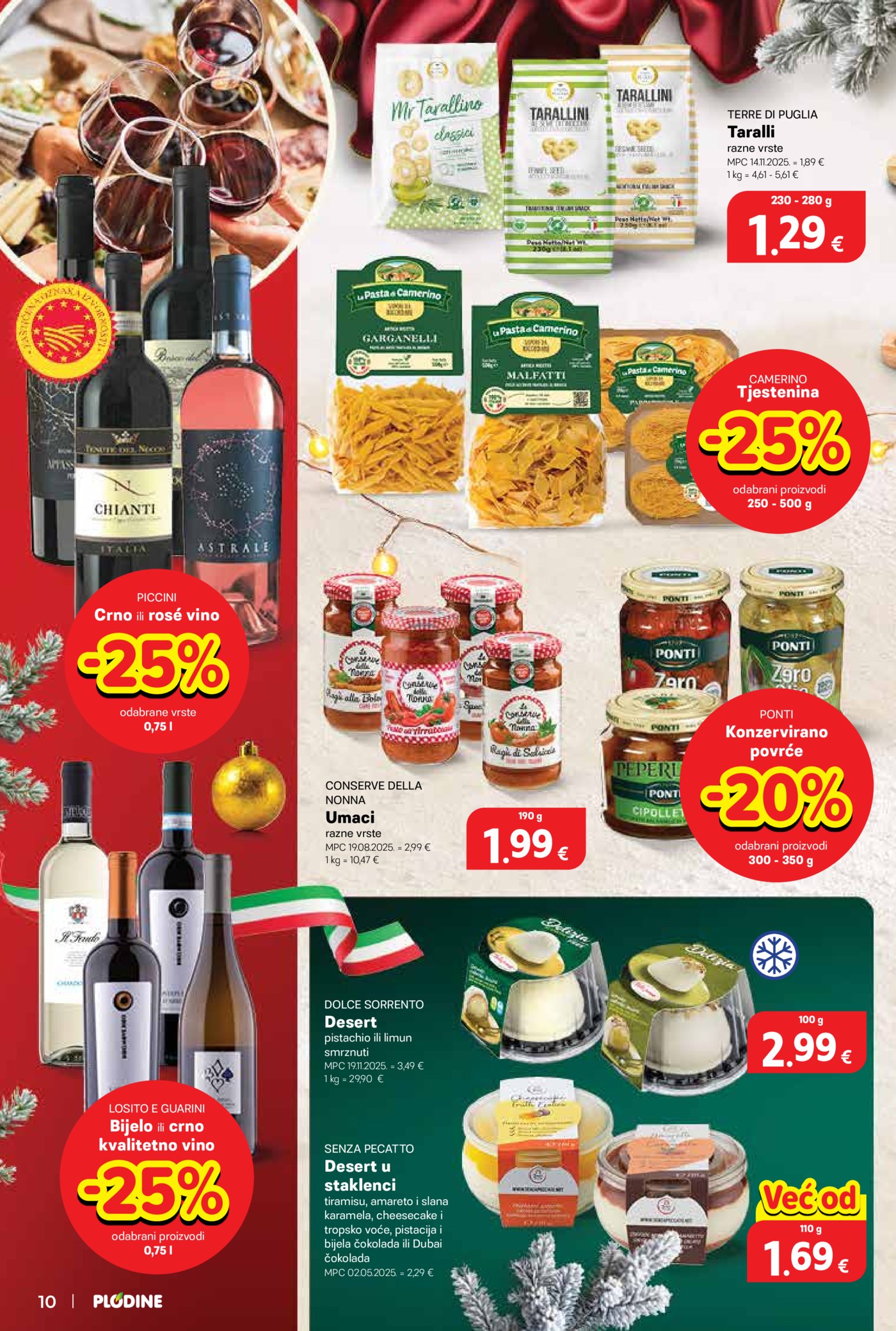 Plodine Delicije katalog Akcija 26.11.-31.12.2025.