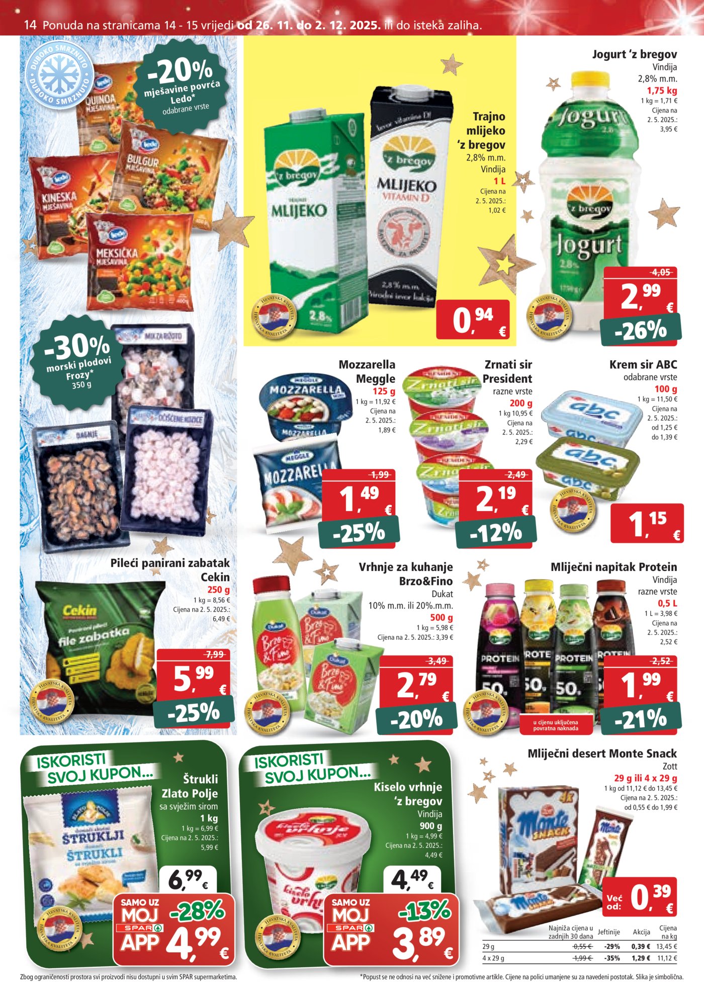 SPAR katalog Akcija 26.11. - 02.12.2025.