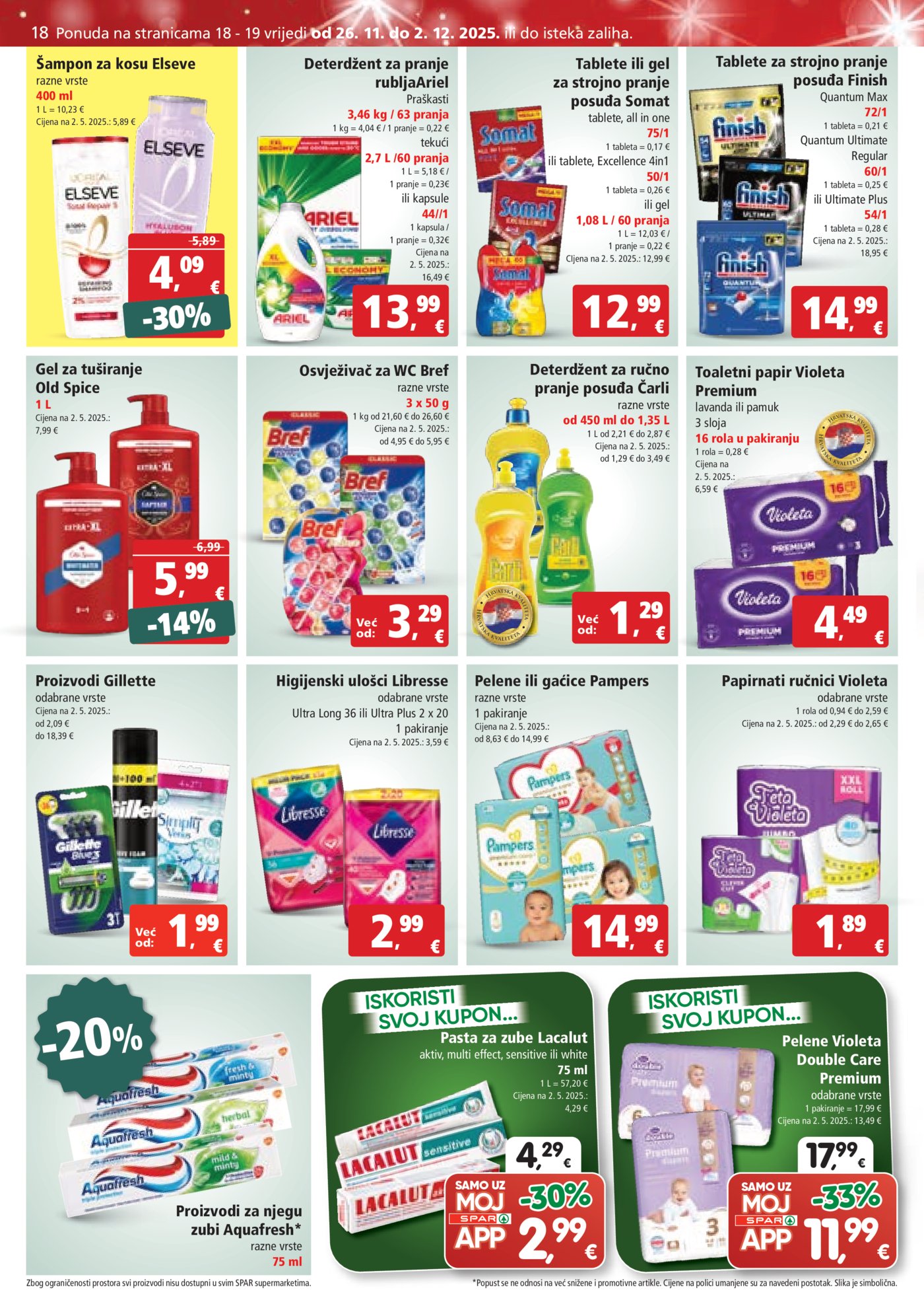 SPAR katalog Akcija 26.11. - 02.12.2025.