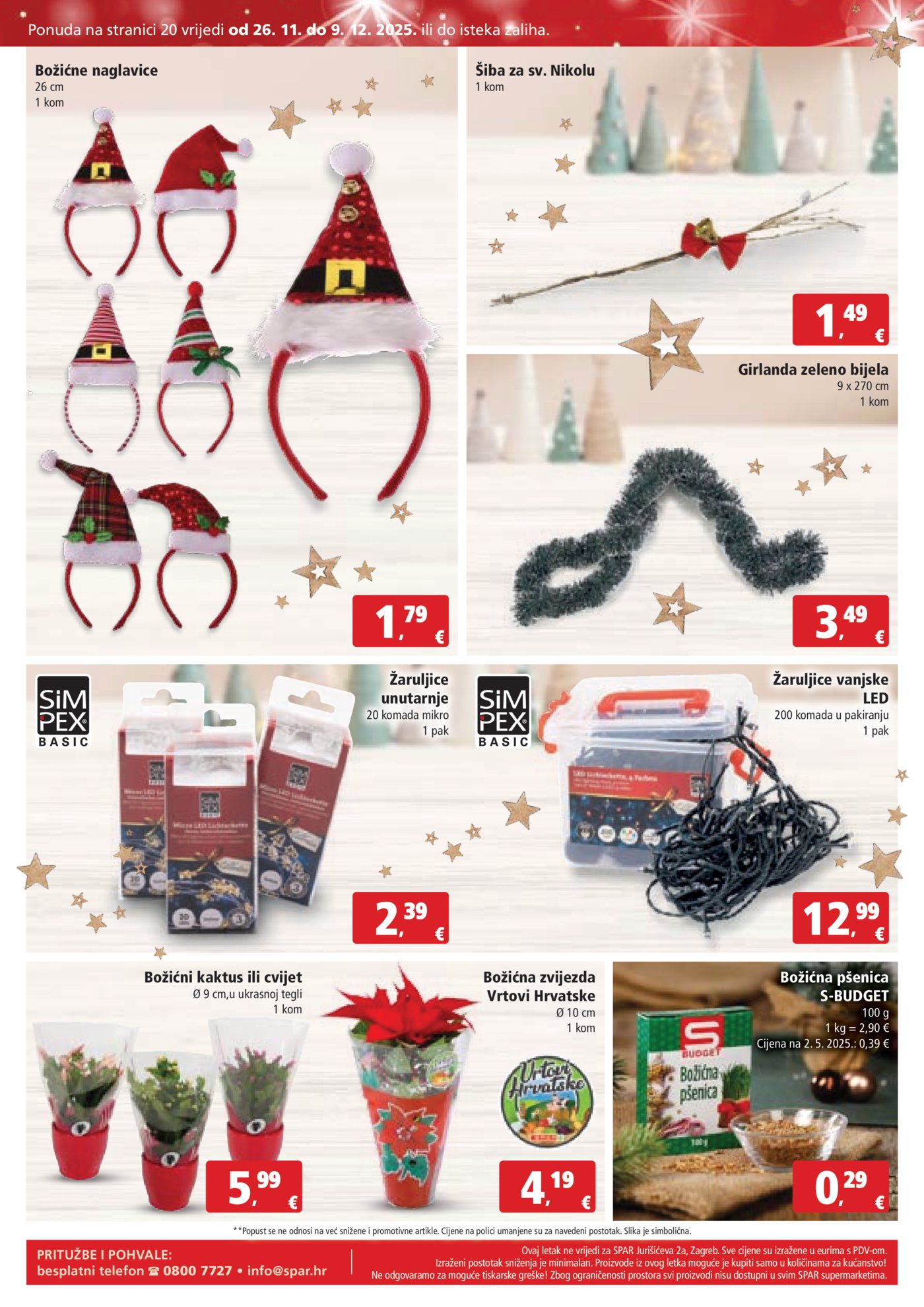 SPAR katalog Akcija 26.11. - 02.12.2025.