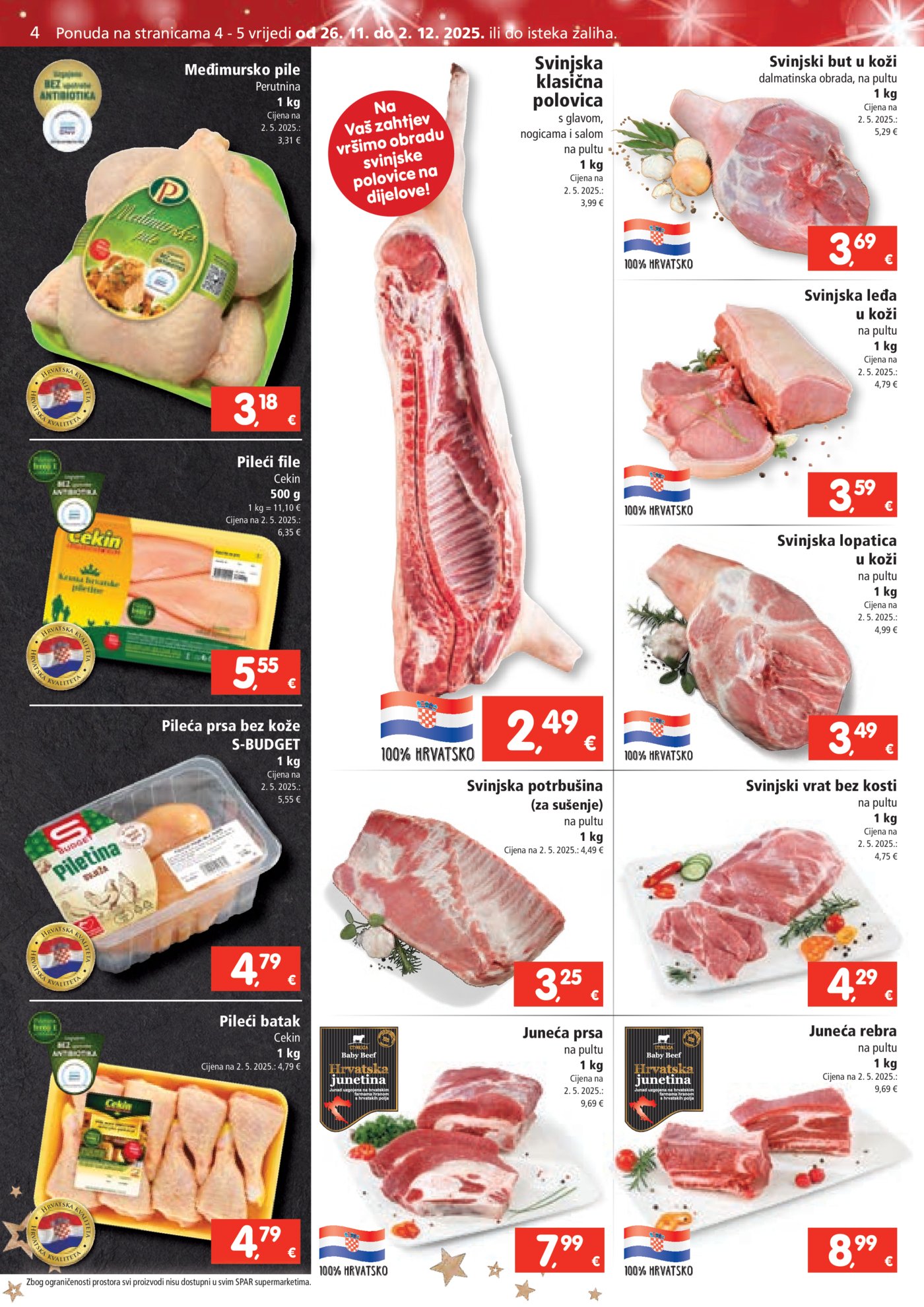 SPAR katalog Akcija 26.11. - 02.12.2025.