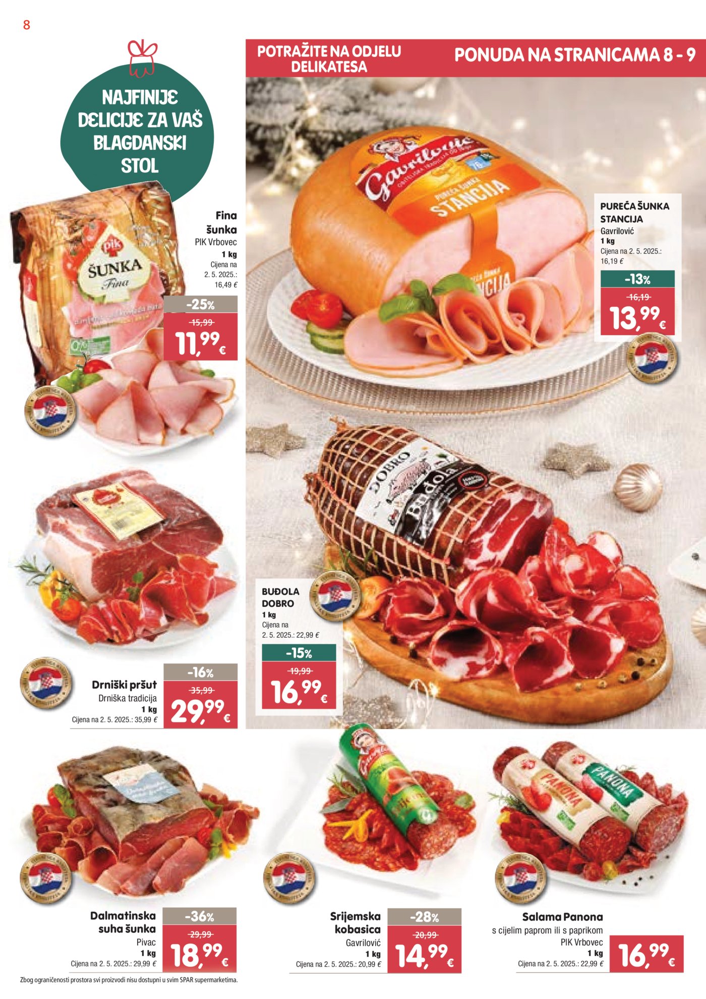 SPAR katalog Akcija 26.11. - 02.12.2025.