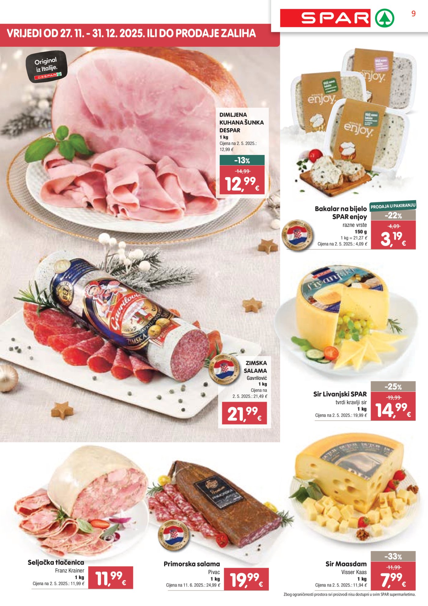 SPAR katalog Akcija 26.11. - 02.12.2025.