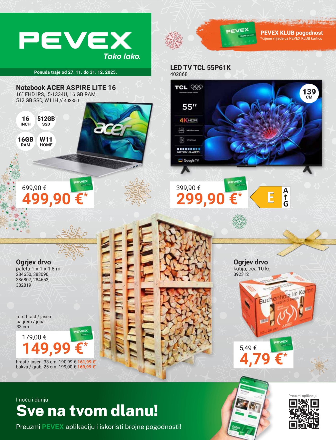 Pevex katalog Akcija 27.11.-31.12.2025.