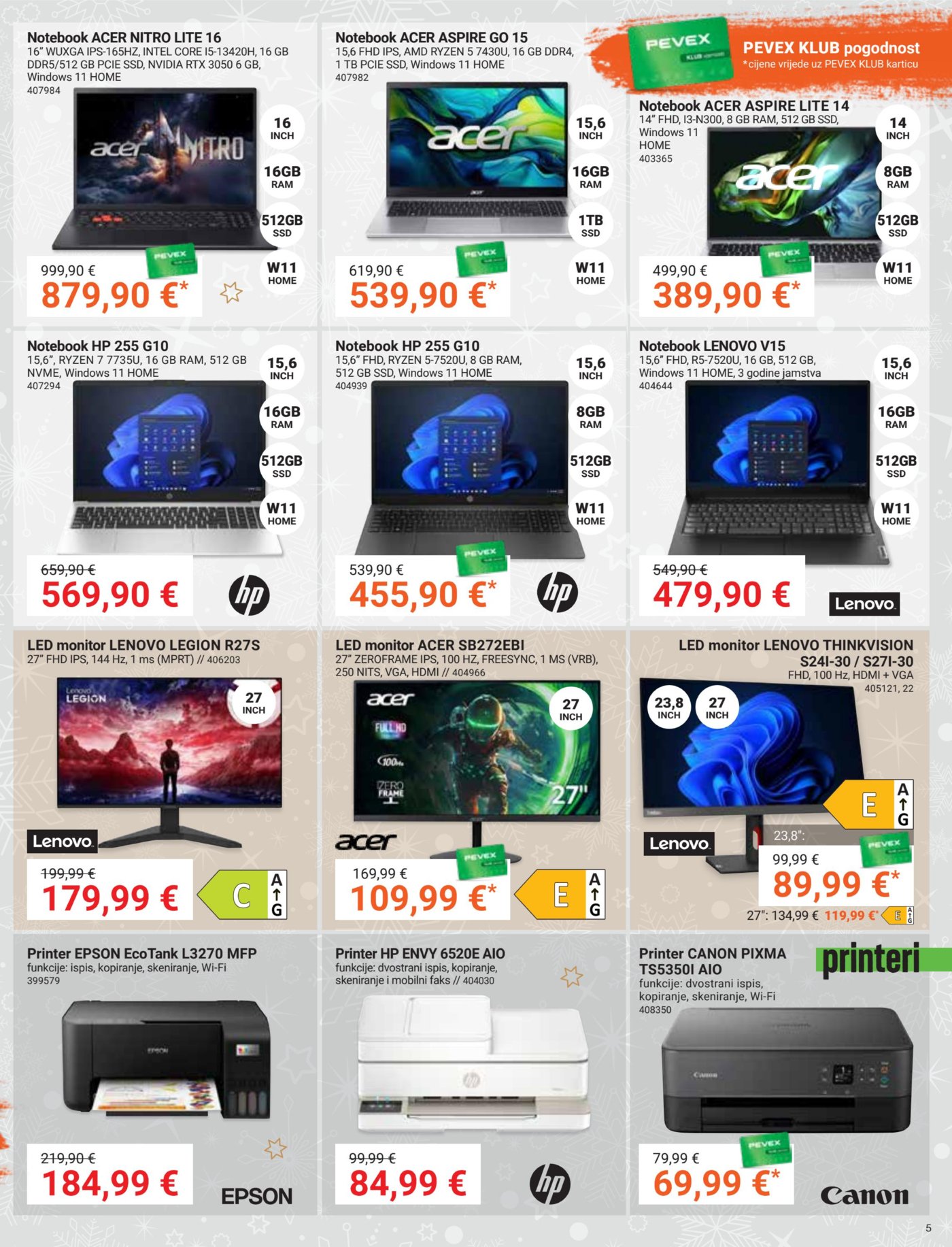 Pevex katalog Akcija 27.11.-31.12.2025.