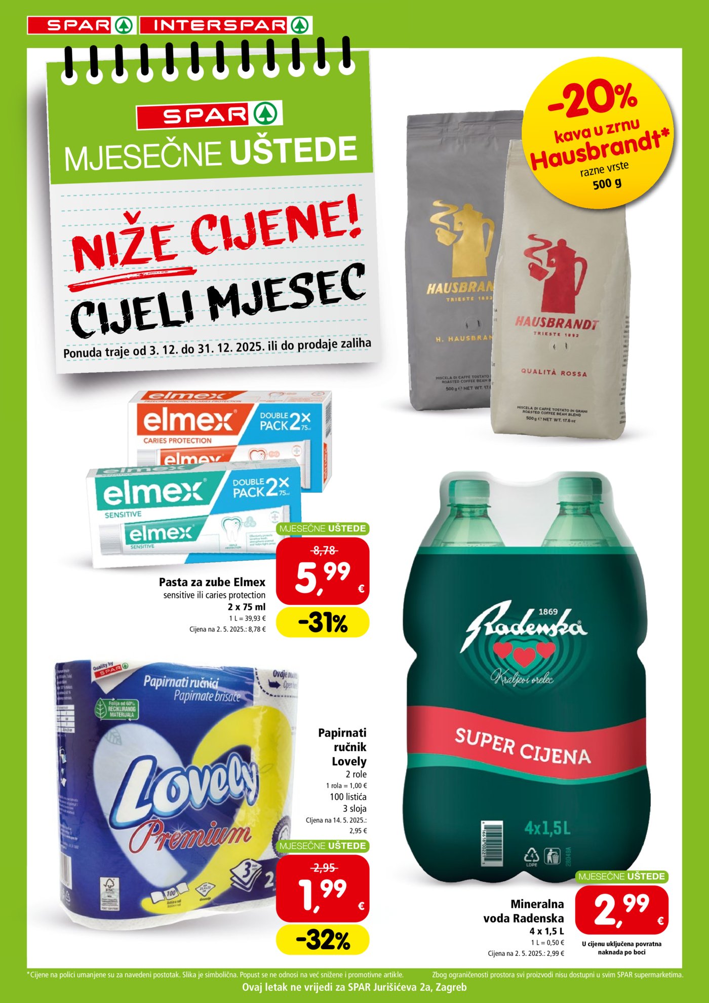 Interspar katalog Uštede 3.12. - 31.12.2025.