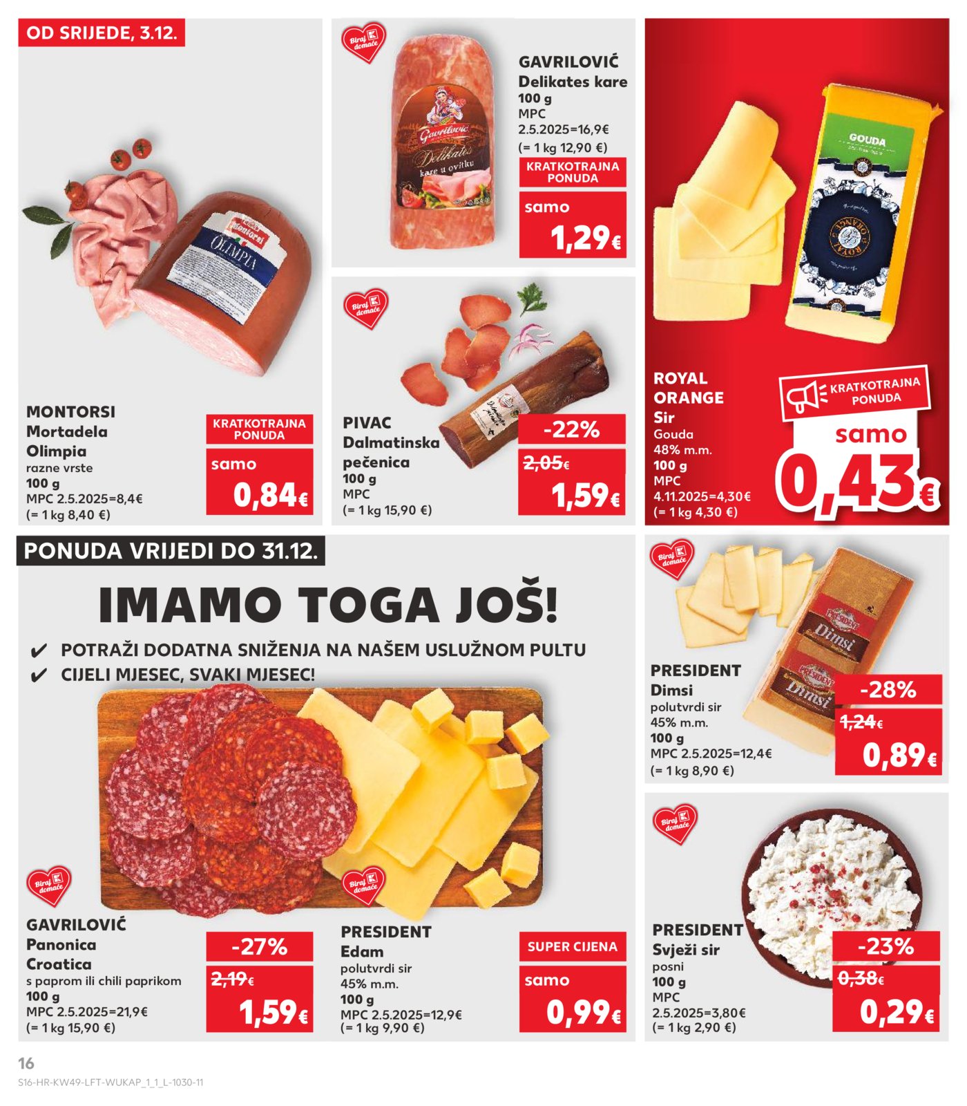 Kaufland katalog Akcija 03.12. - 09.12.2025.