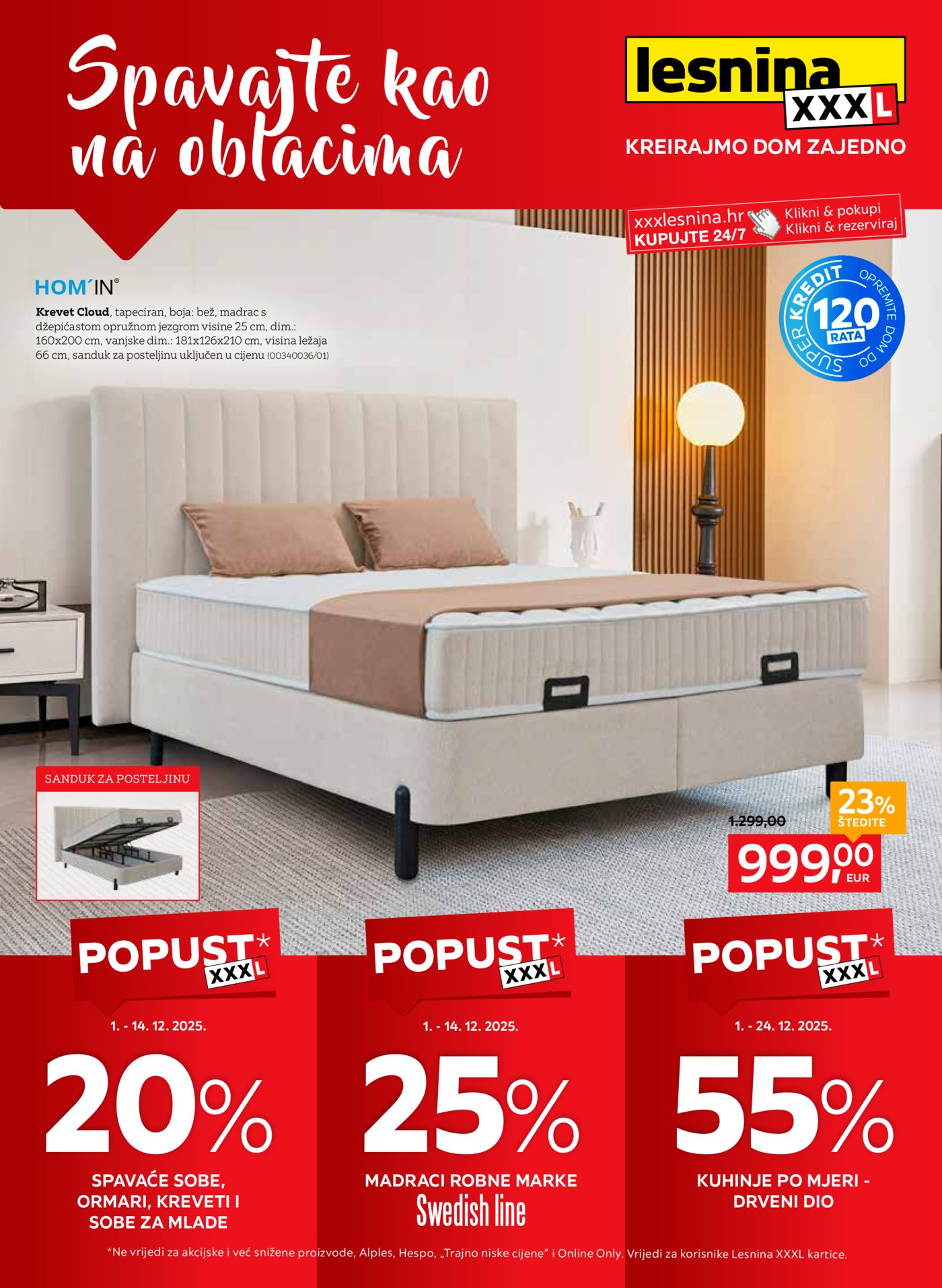 Lesnina katalog Spavajte kao na oblacima - 01.12.-24.12.2025.