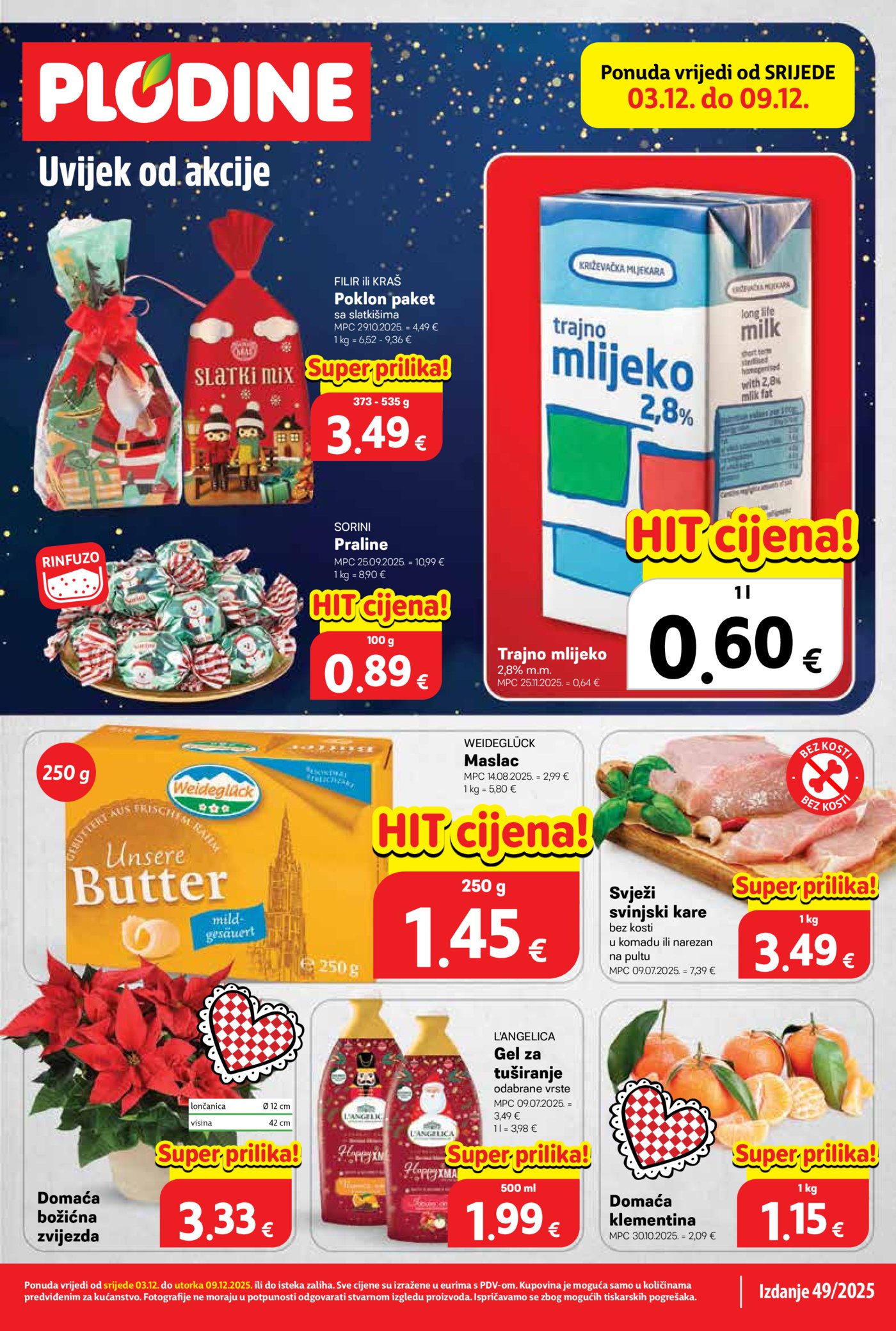 Plodine katalog Akcija 03.12. - 09.12.2025.