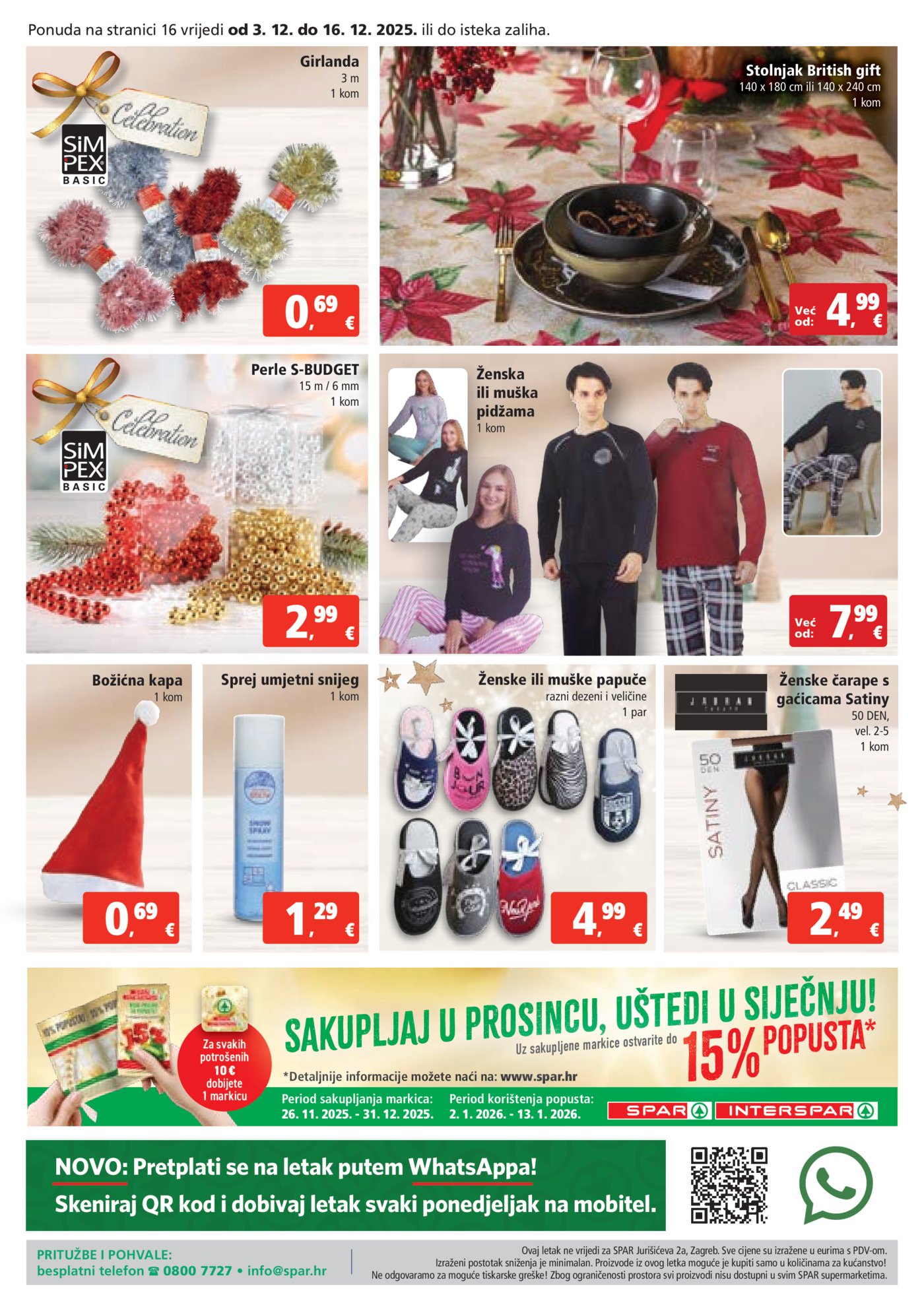 SPAR katalog Akcija 03.12. - 09.12.2025.