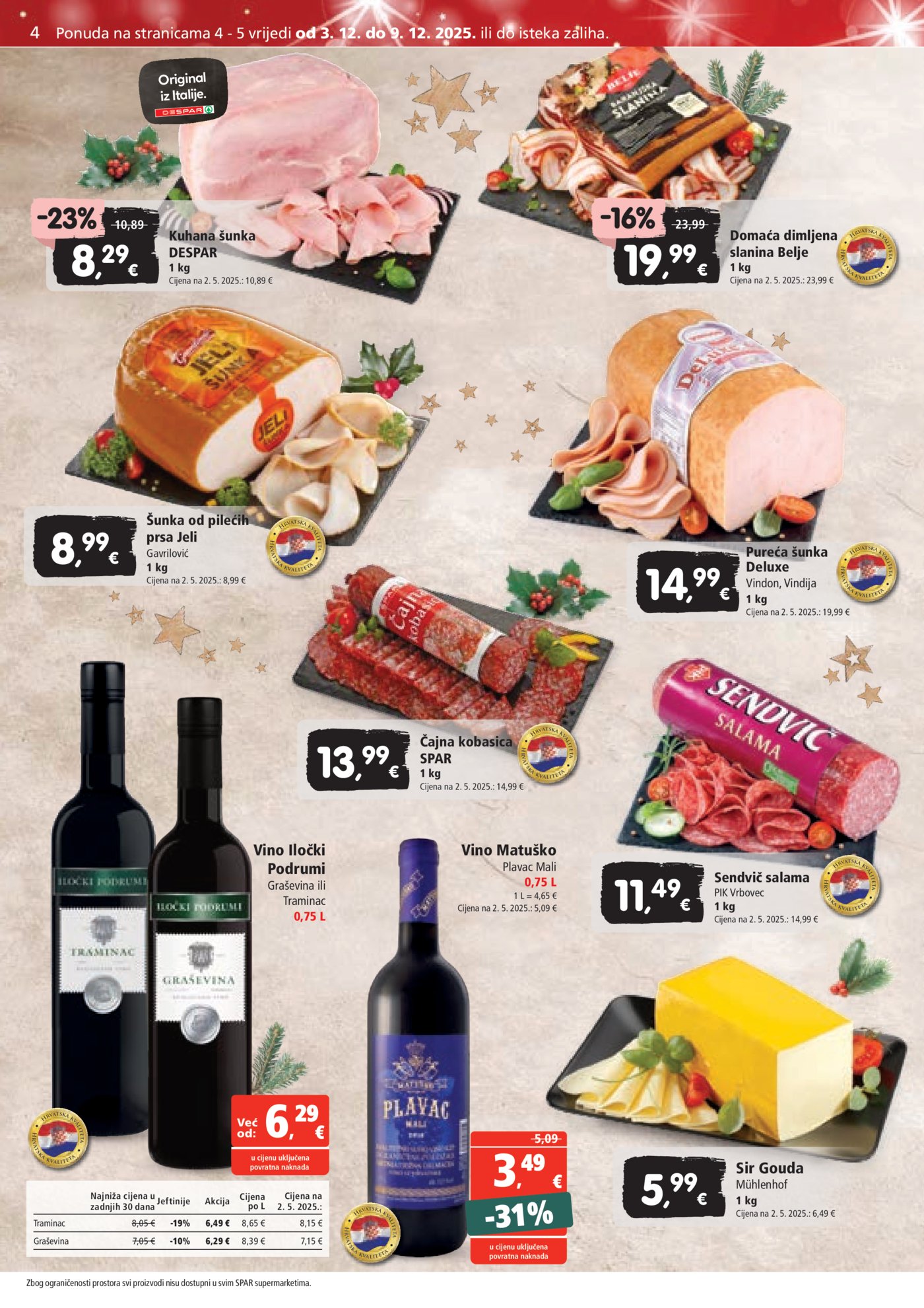 SPAR katalog Akcija 03.12. - 09.12.2025.