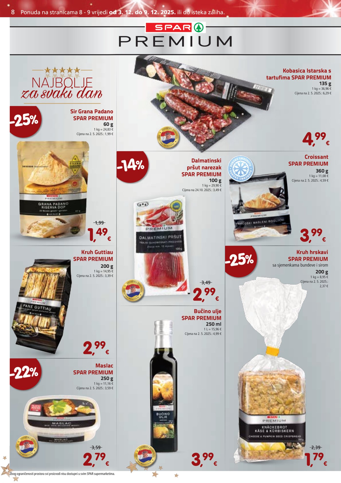 SPAR katalog Akcija 03.12. - 09.12.2025.