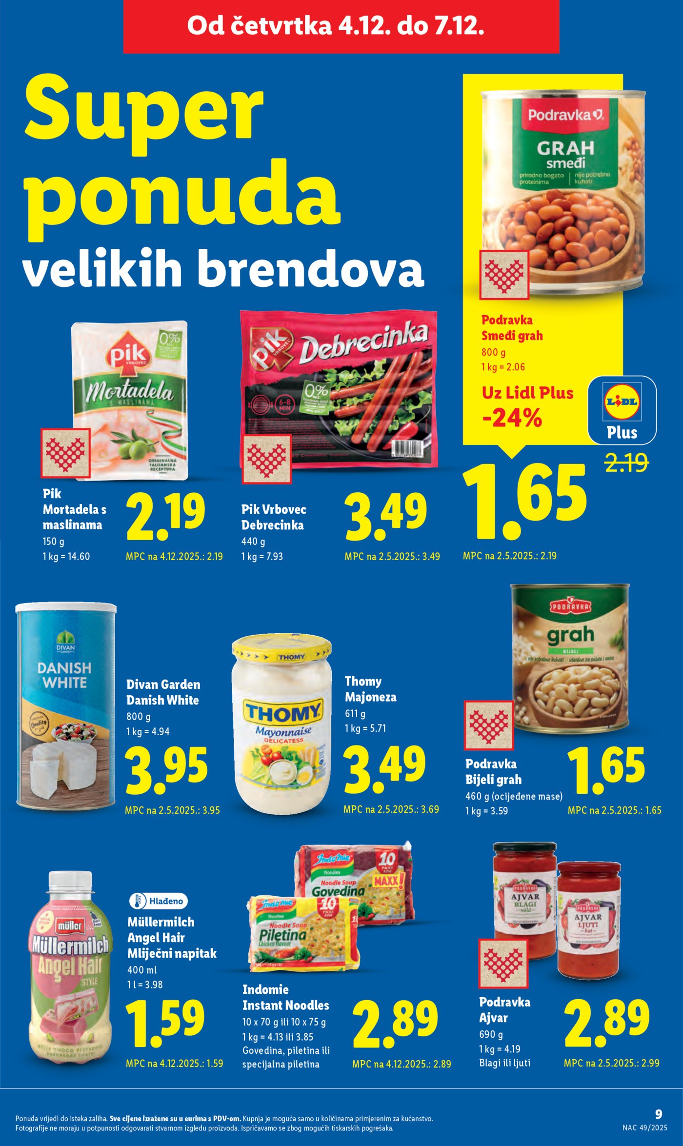 Lidl Super ponuda od četvrtka 04.12.-07.12.2025.