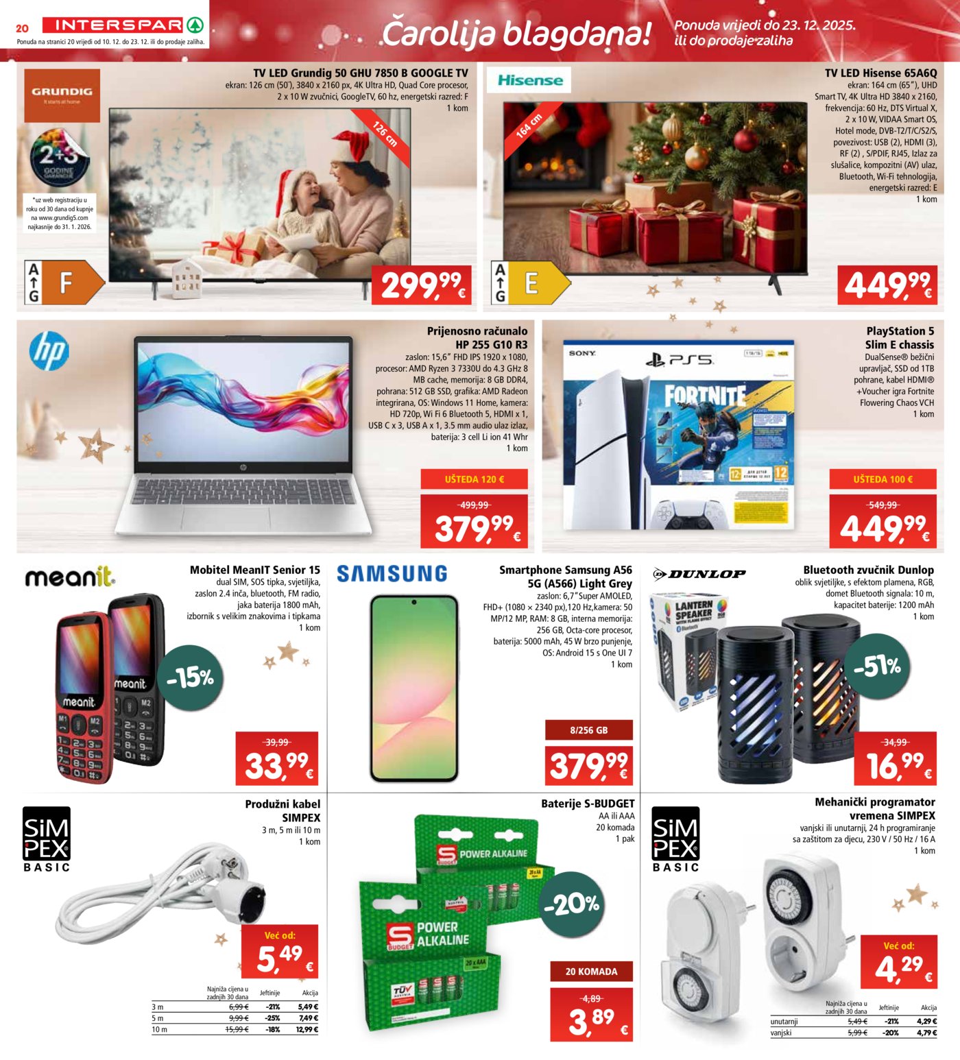 INTERSPAR katalog Akcija 10.12. - 16.12.2025.