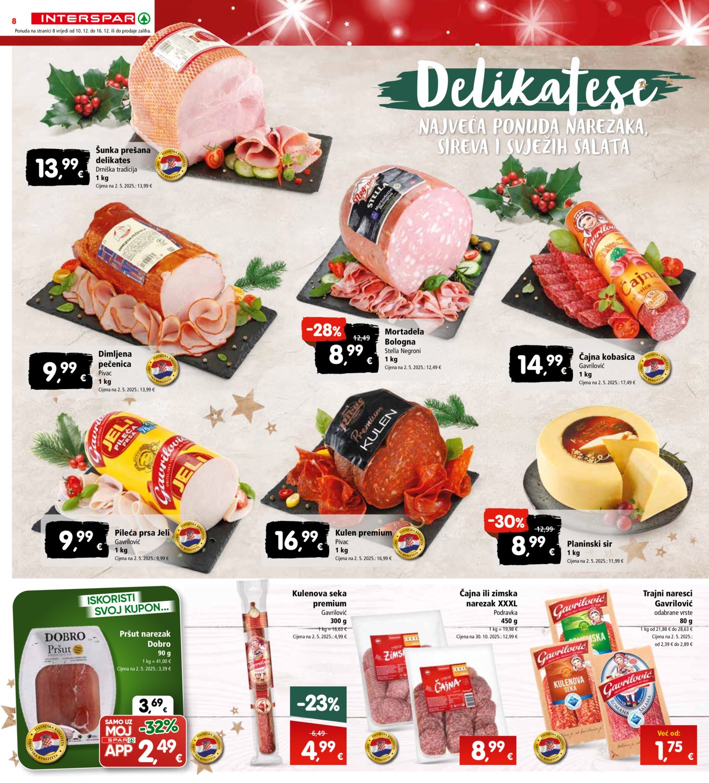 INTERSPAR katalog Akcija 10.12. - 16.12.2025.