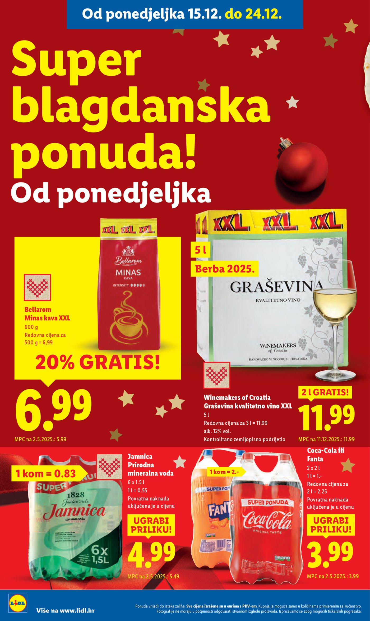 Lidl katalog super ponuda od ponedjeljka 15.12.-21.12.2025.