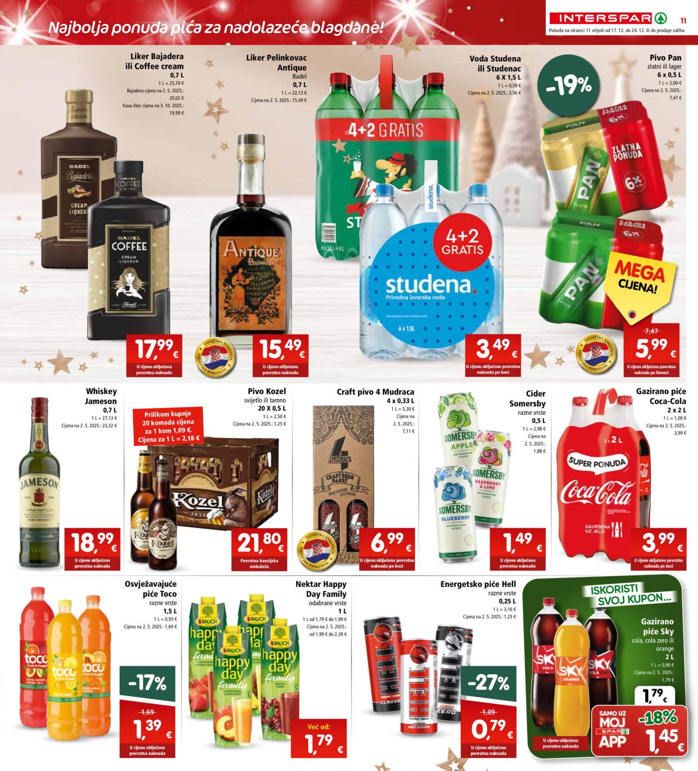 INTERSPAR katalog akcija 17.12.-24.12.2025.