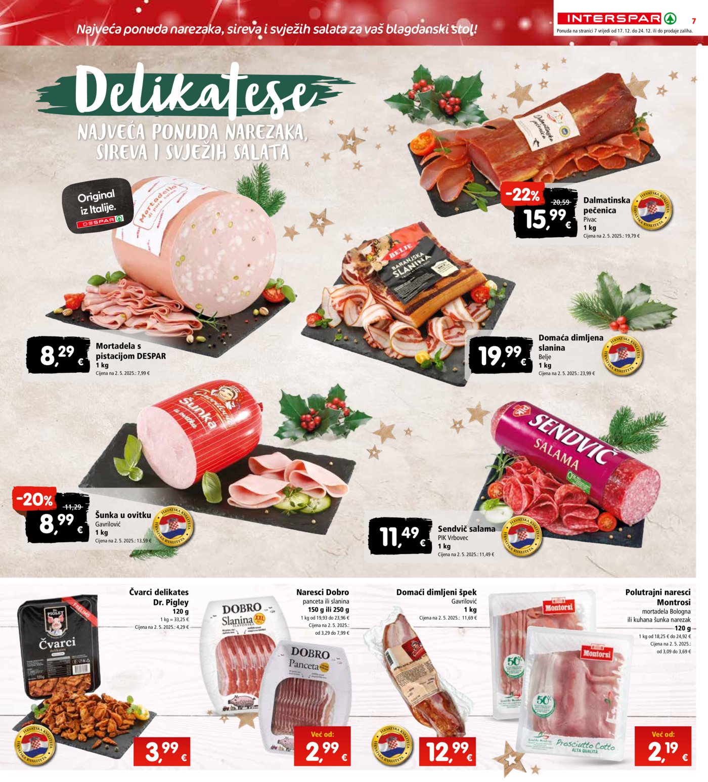INTERSPAR katalog akcija 17.12.-24.12.2025.