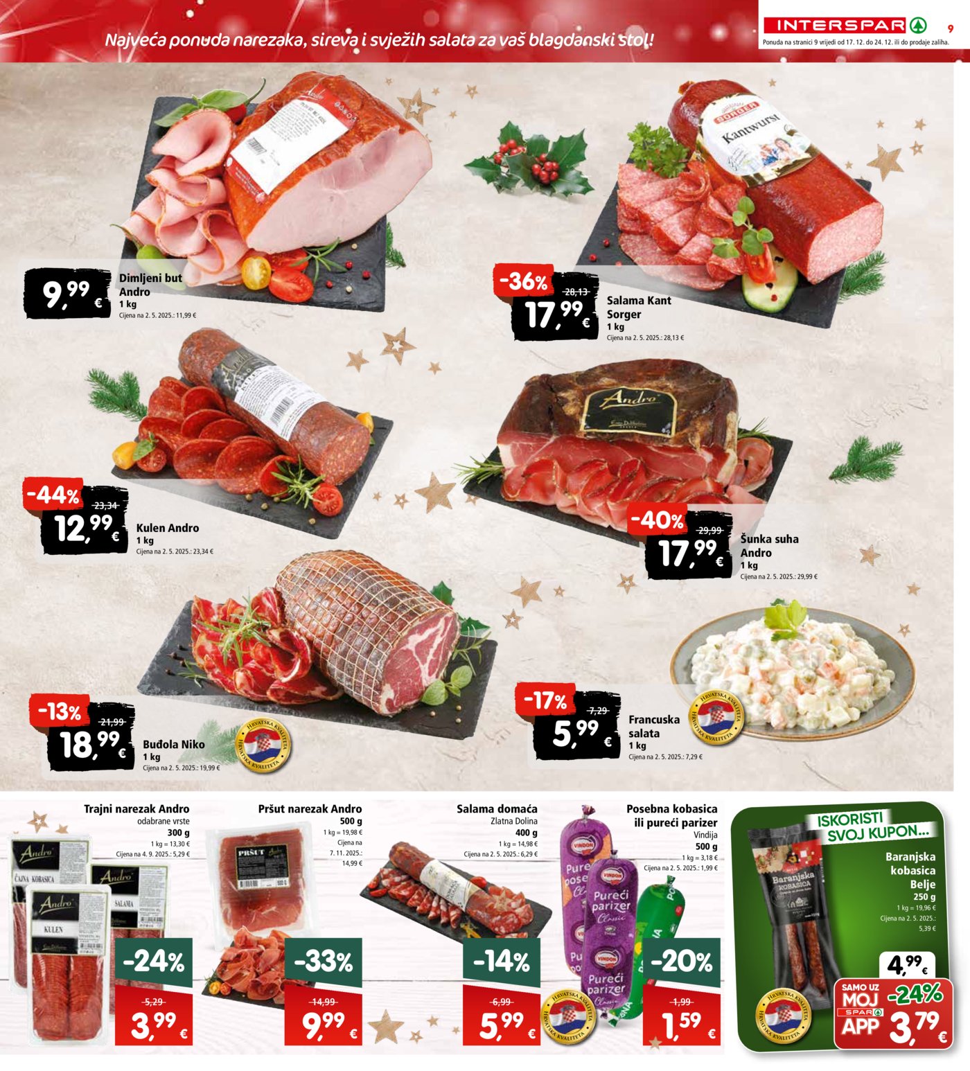 INTERSPAR katalog akcija 17.12.-24.12.2025.