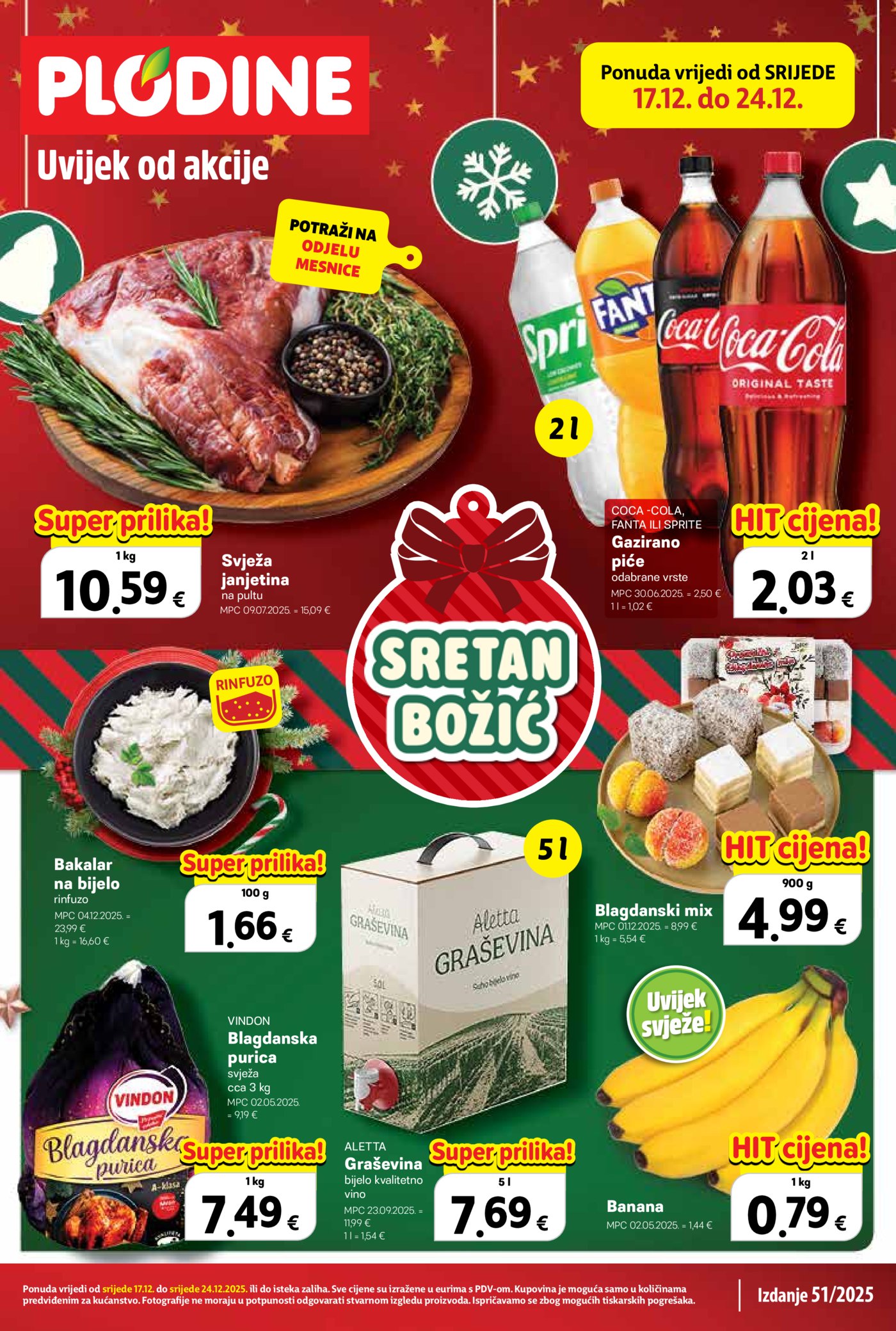 Plodine katalog Akcija 17.12. - 24.12.2025.