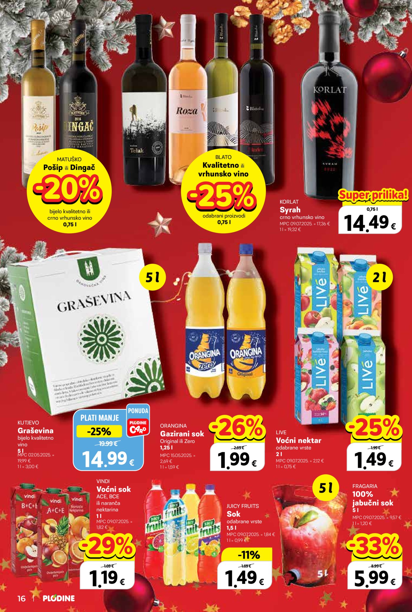 Plodine katalog Akcija 17.12. - 24.12.2025.