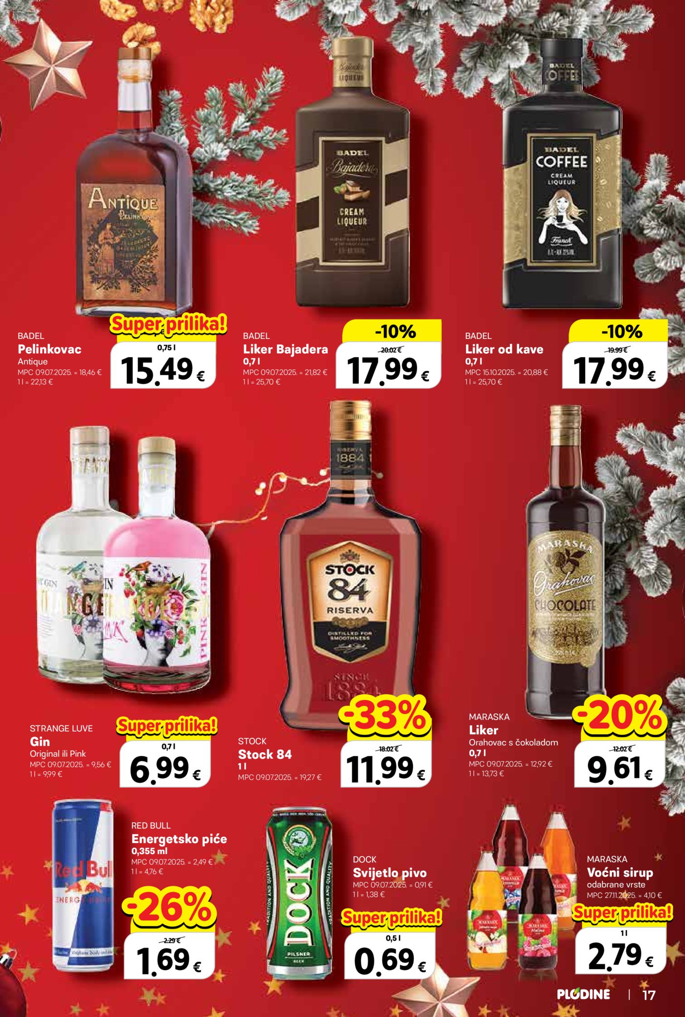 Plodine katalog Akcija 17.12. - 24.12.2025.