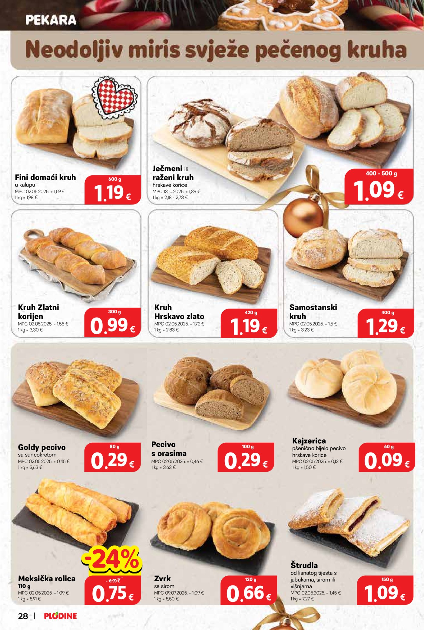 Plodine katalog Akcija 17.12. - 24.12.2025.