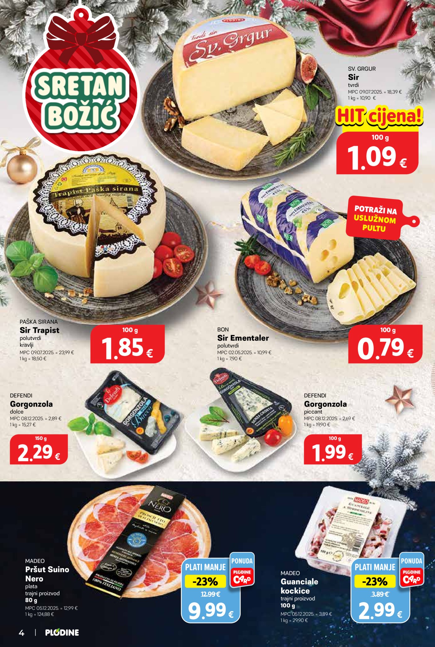 Plodine katalog Akcija 17.12. - 24.12.2025.