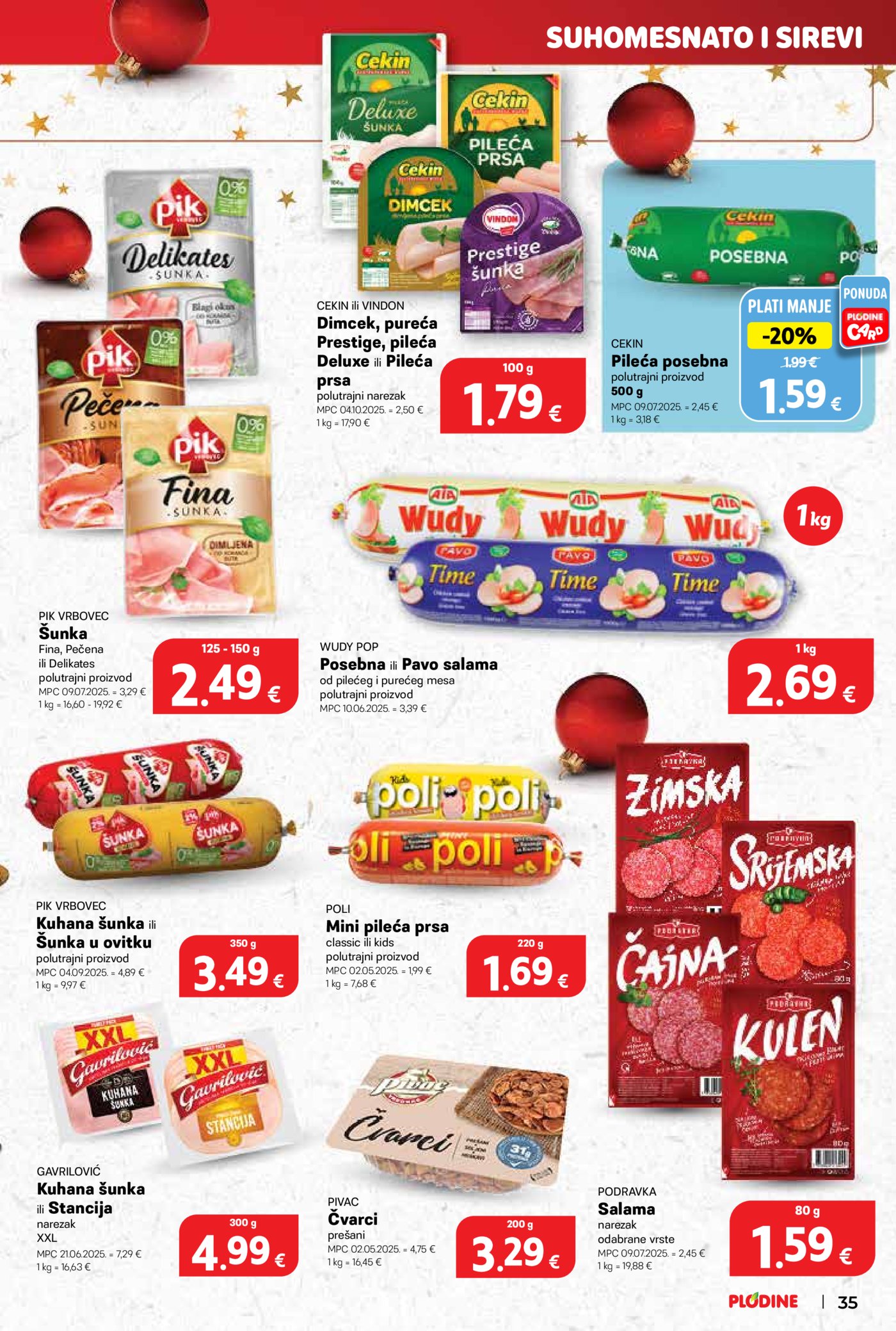 Plodine katalog Akcija 17.12. - 24.12.2025.
