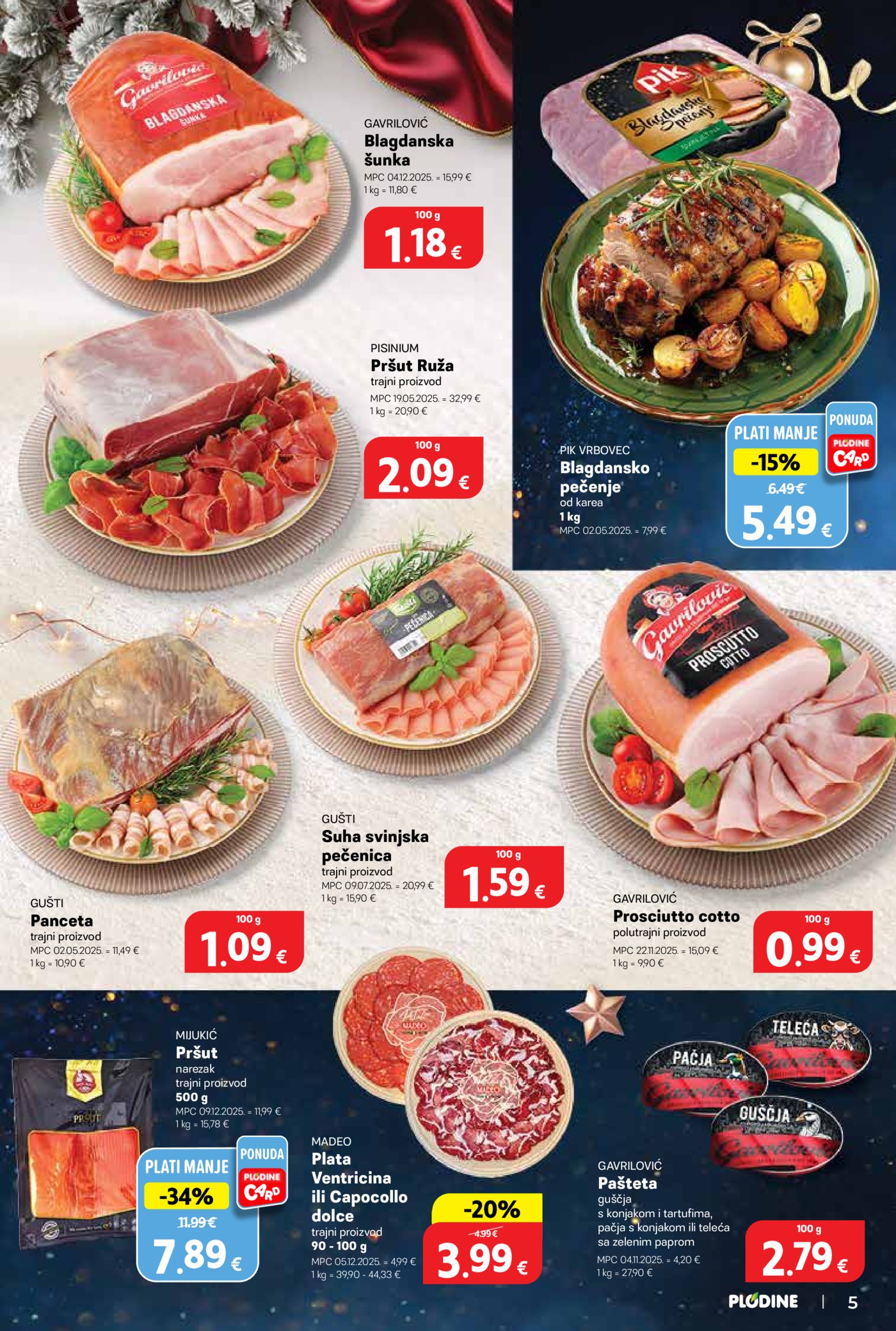 Plodine katalog Akcija 17.12. - 24.12.2025.