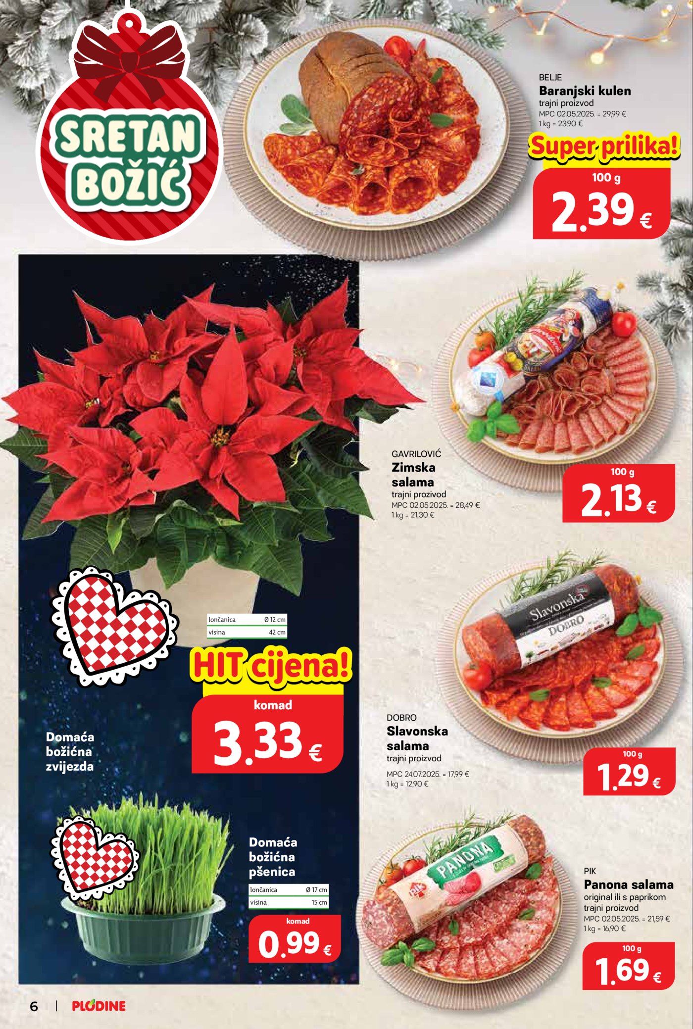 Plodine katalog Akcija 17.12. - 24.12.2025.