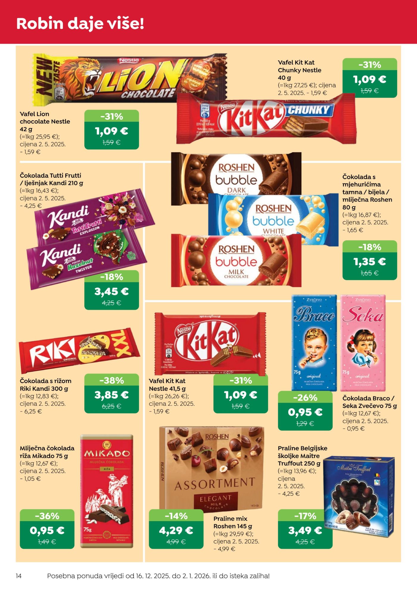 Robin katalog Akcija 16.12. - 02.01.2026.