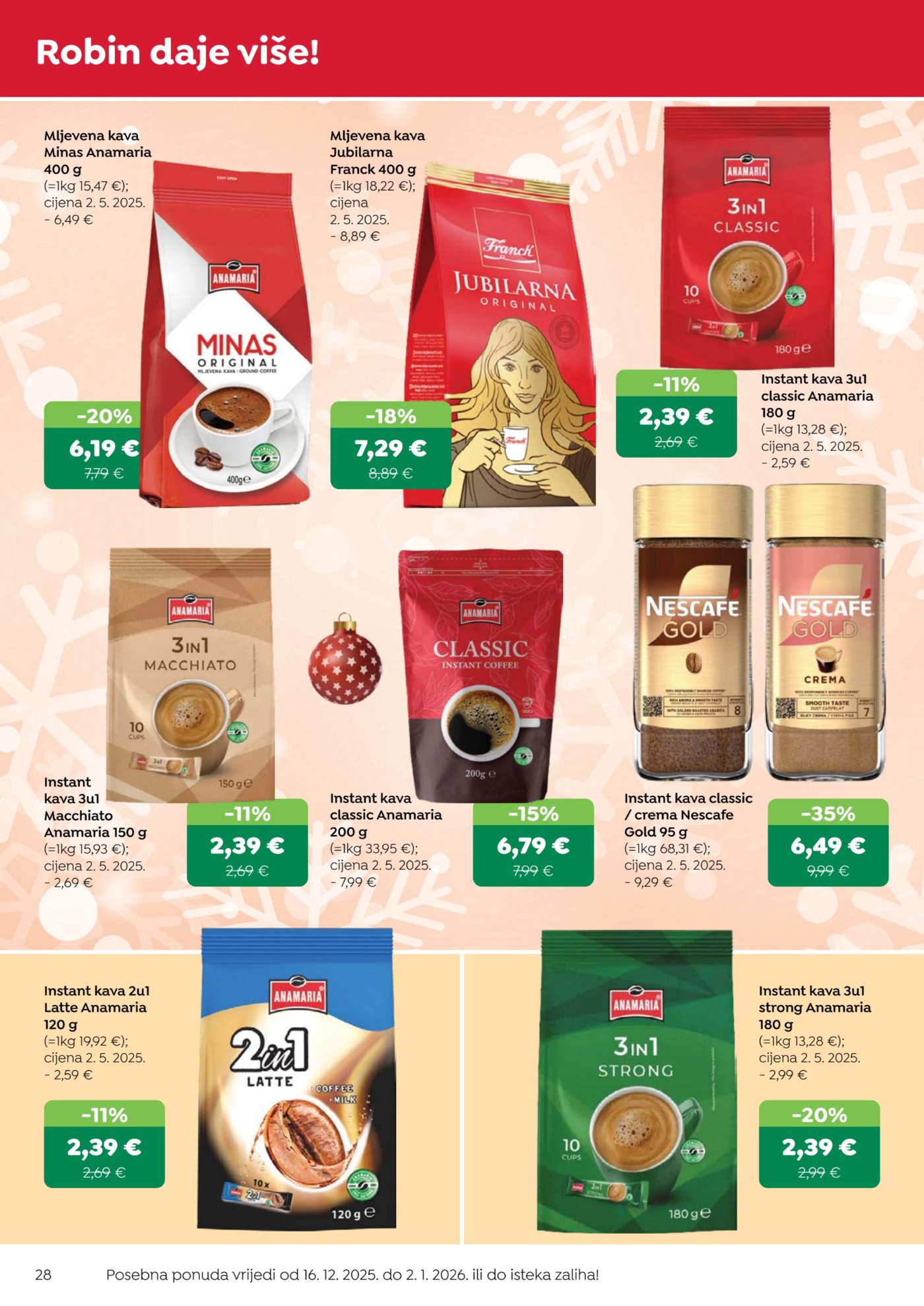 Robin katalog Akcija 16.12. - 02.01.2026.