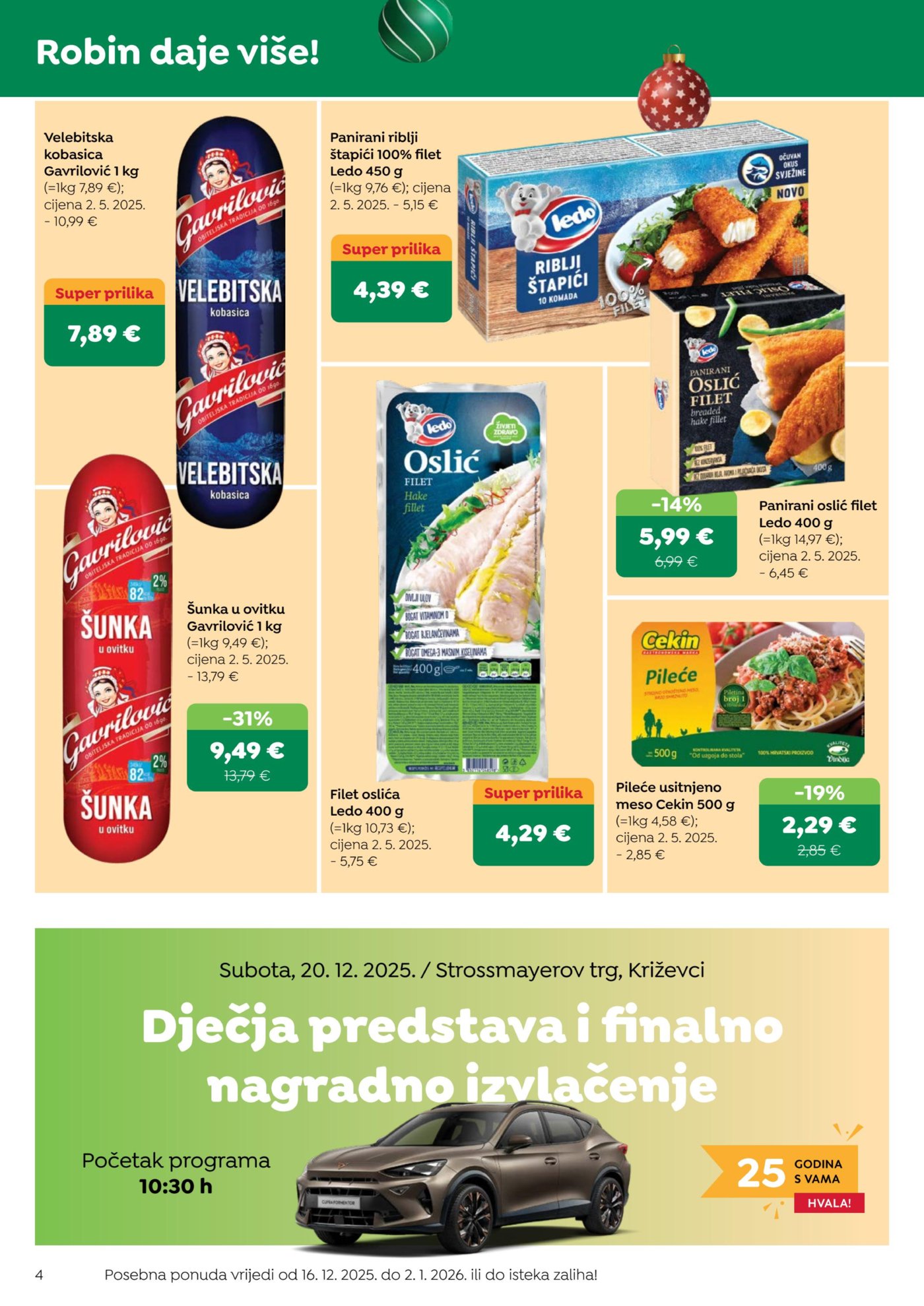 Robin katalog Akcija 16.12. - 02.01.2026.