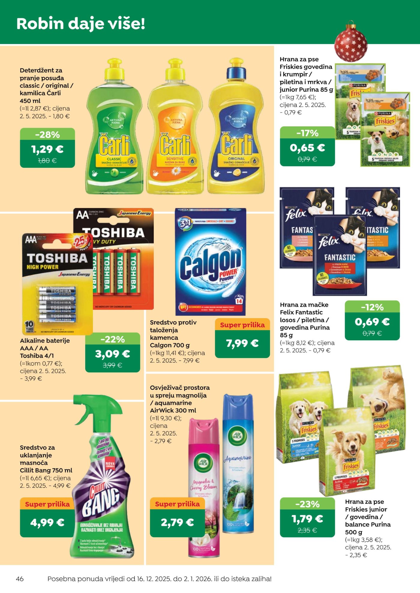 Robin katalog Akcija 16.12. - 02.01.2026.