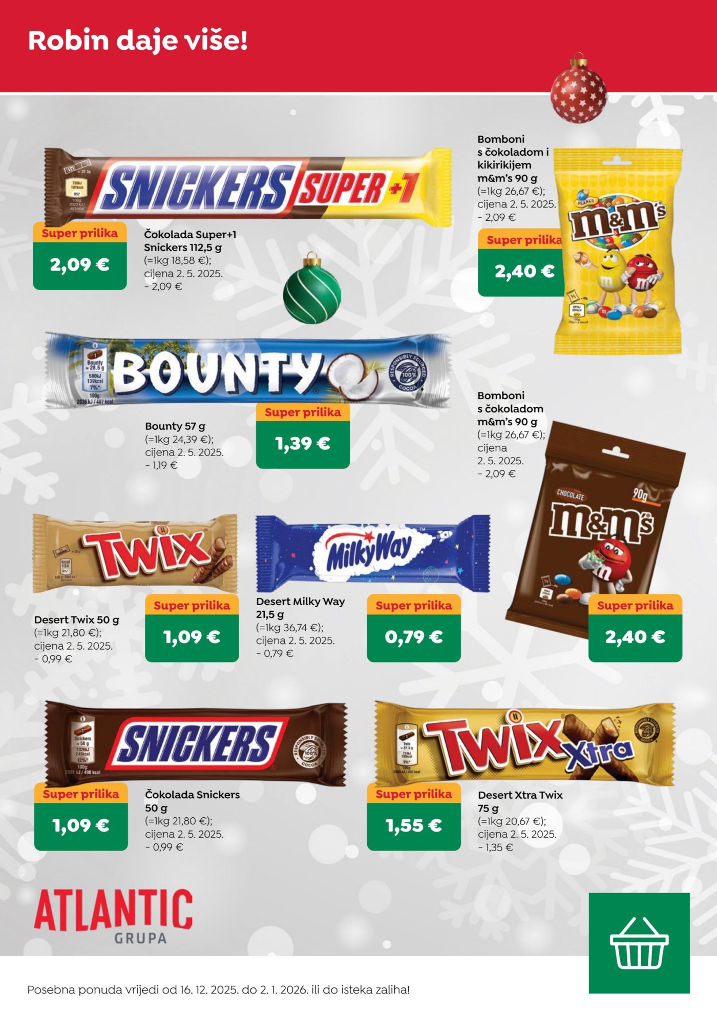 Robin katalog Akcija 16.12. - 02.01.2026.