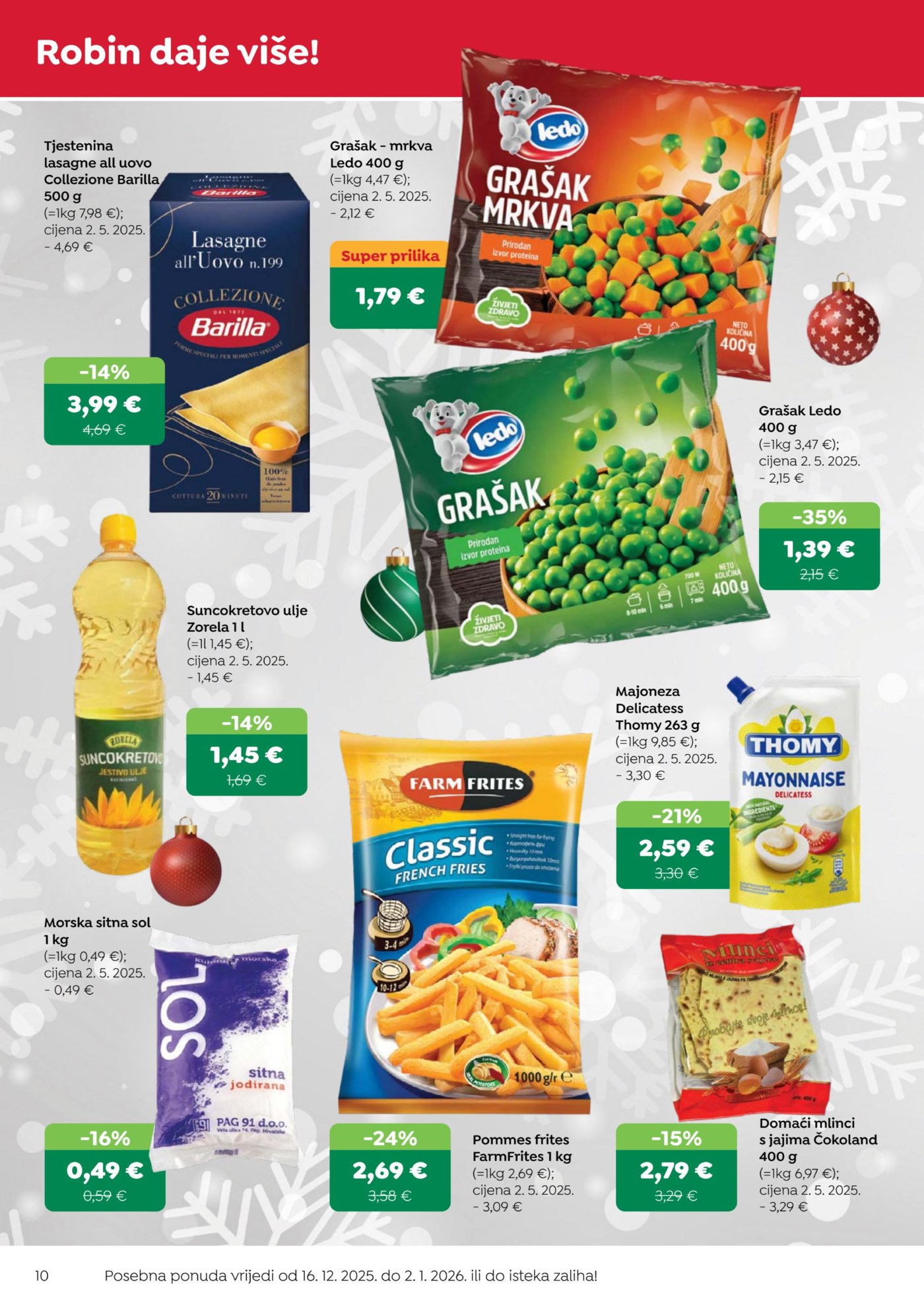 Robin katalog Akcija 16.12. - 02.01.2026.