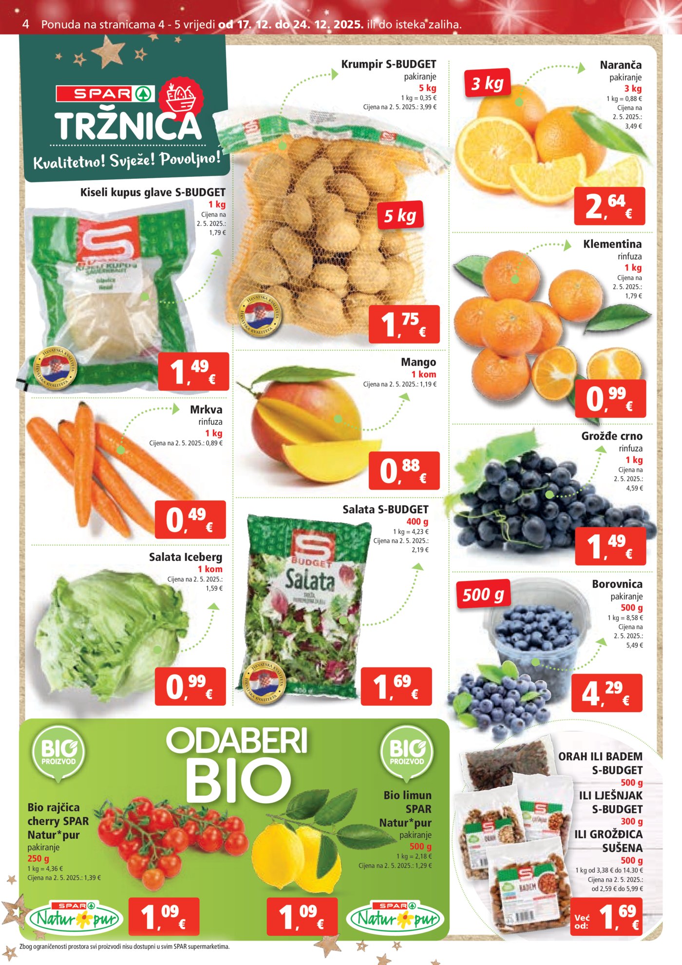 SPAR katalog akcija 17.12.-24.12.2025.