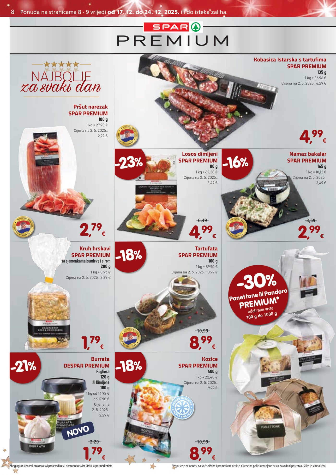 SPAR katalog akcija 17.12.-24.12.2025.