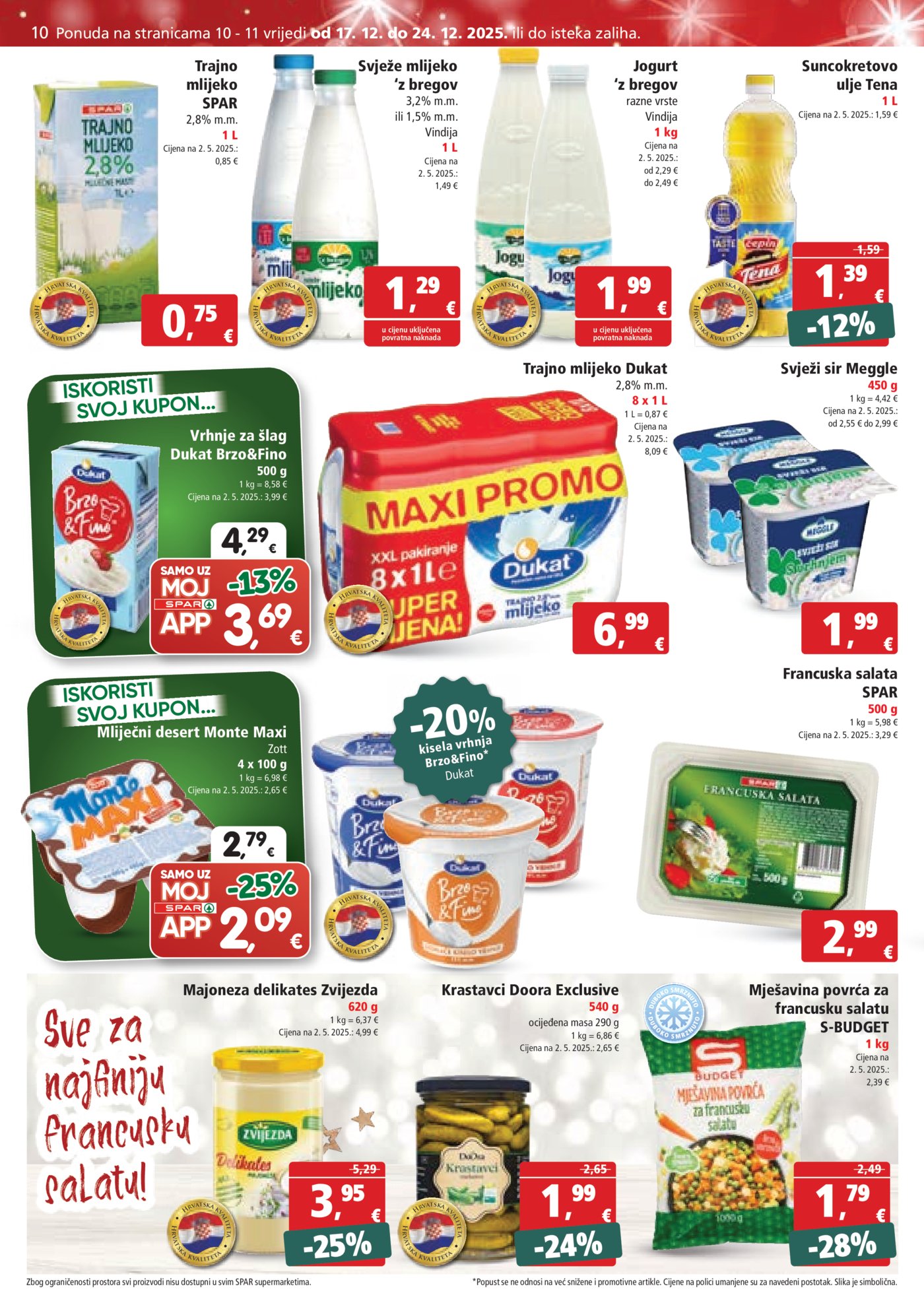 SPAR katalog akcija 17.12.-24.12.2025.