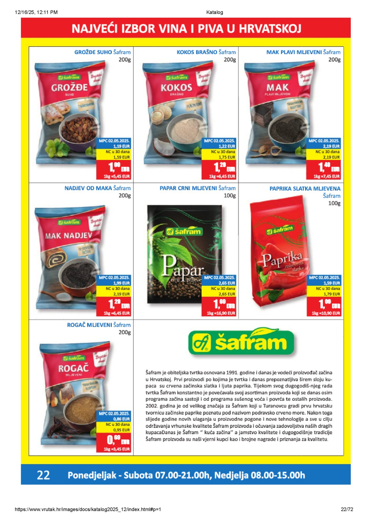 Vrutak katalog Akcija 15.12. - 31.12.2025.