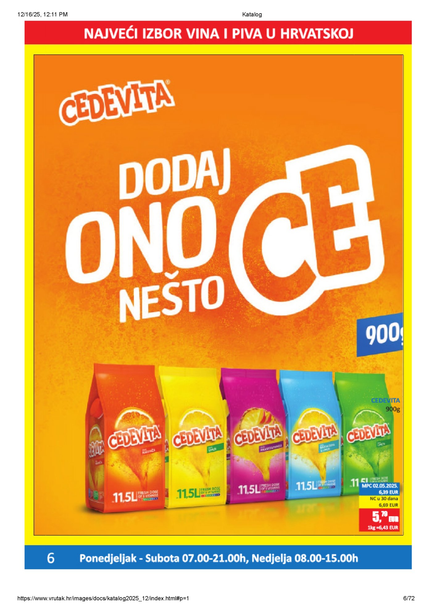 Vrutak katalog Akcija 15.12. - 31.12.2025.