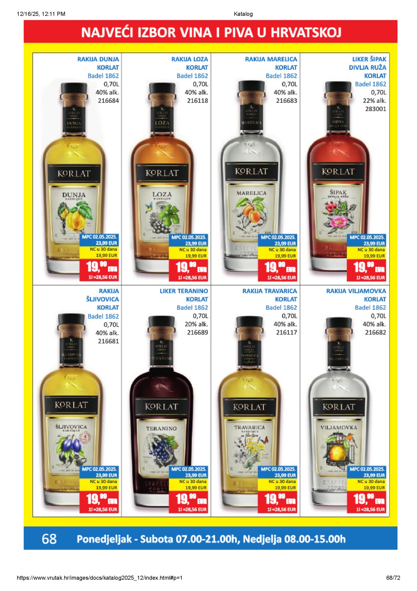 Vrutak katalog Akcija 15.12. - 31.12.2025.